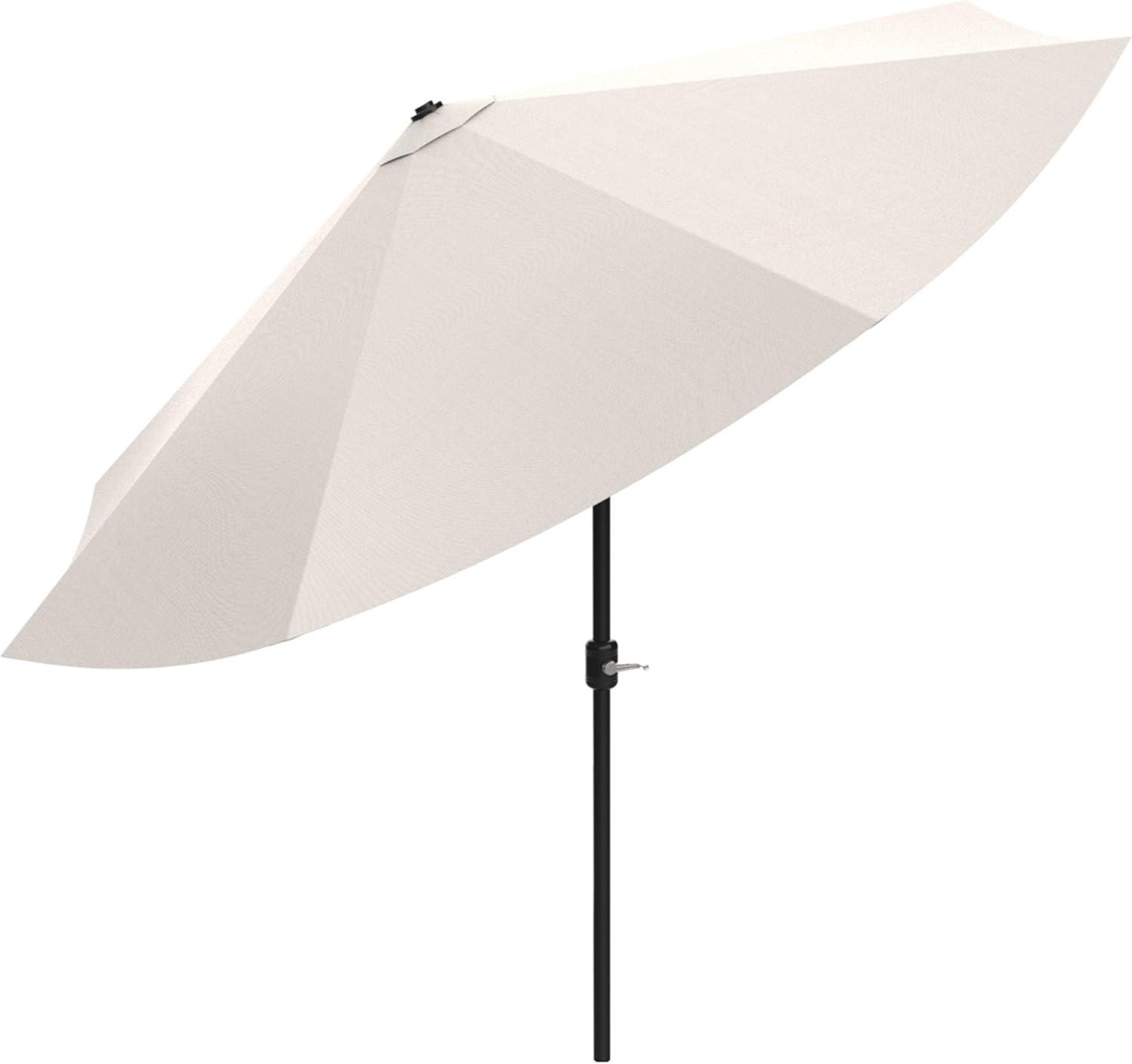 10FT Off-White Polyester Patio Umbrella with Auto Tilt