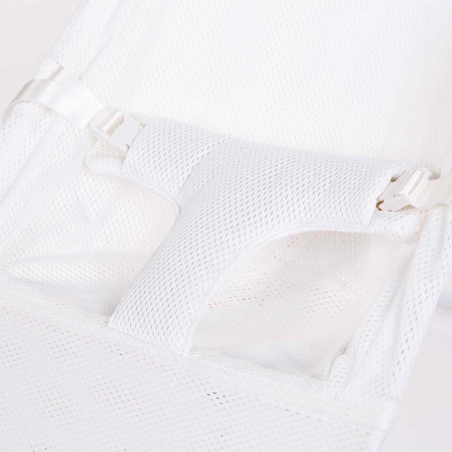 White Beechwood and Mesh Baby Bouncer Lounger