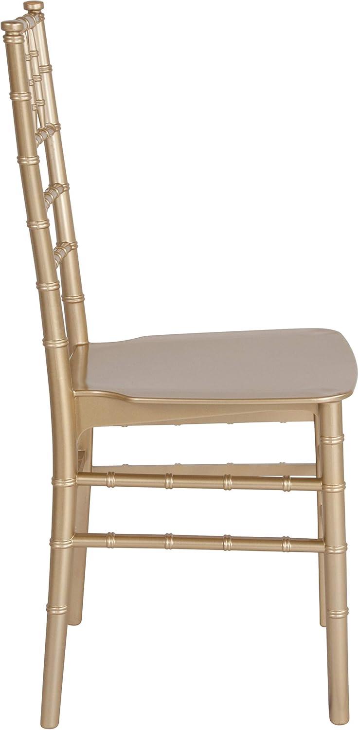 Flash Furniture 2 Pack HERCULES Series Gold Resin Stacking Chiavari Chair