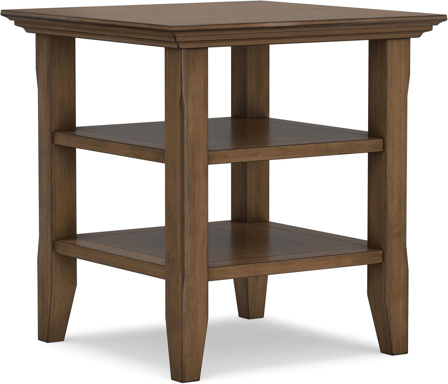 Lark Manor™ Solid Wood Transitional Table with Open Shelves