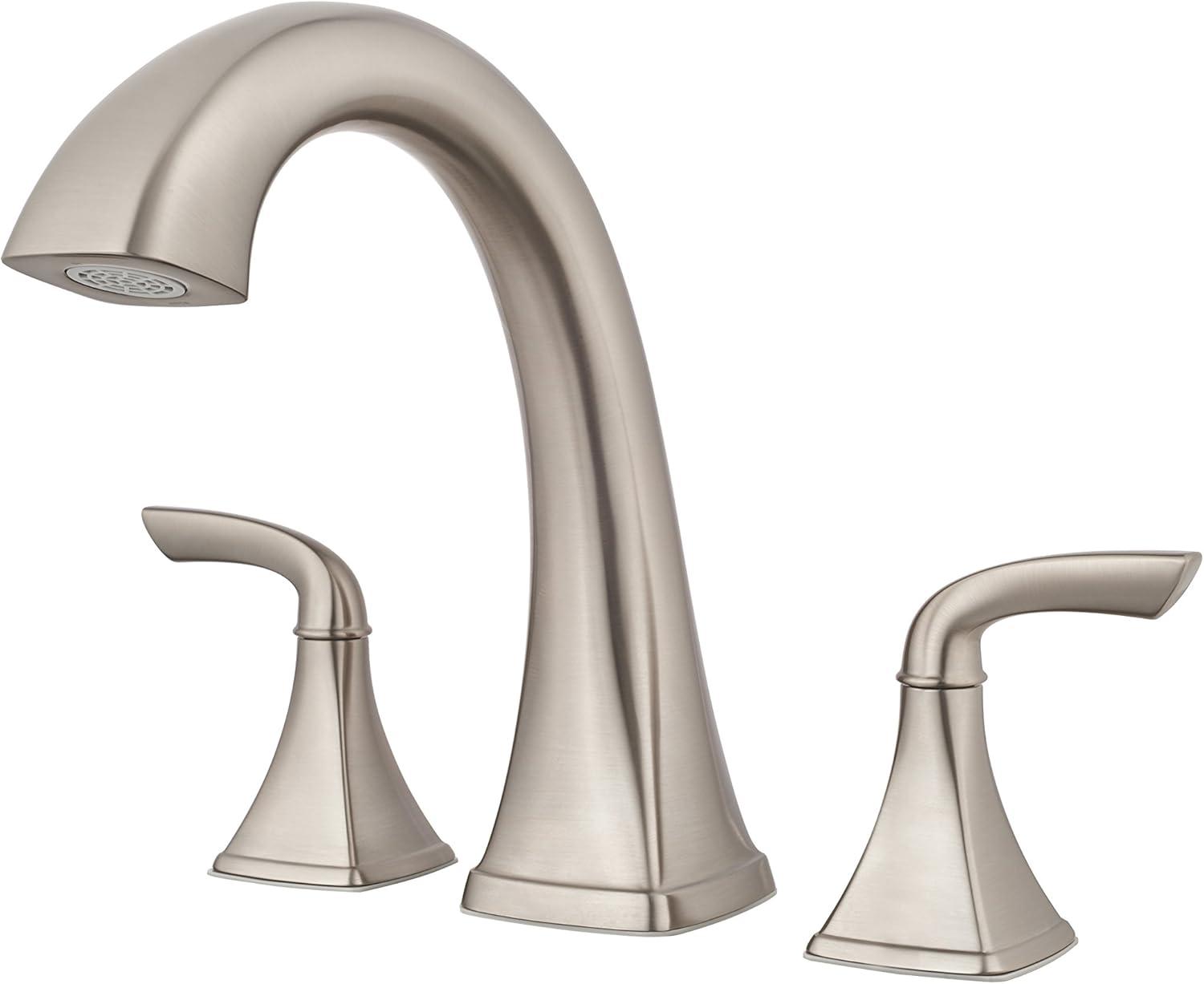 Brushed Nickel Double Handle Roman Tub Faucet