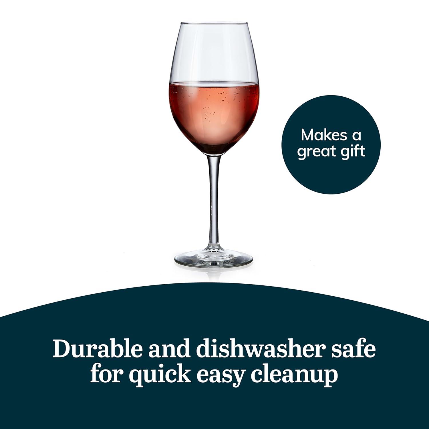 Libbey Entertaining Essentials All Purpose Wine Glasses, 17 ounce, Set of 6