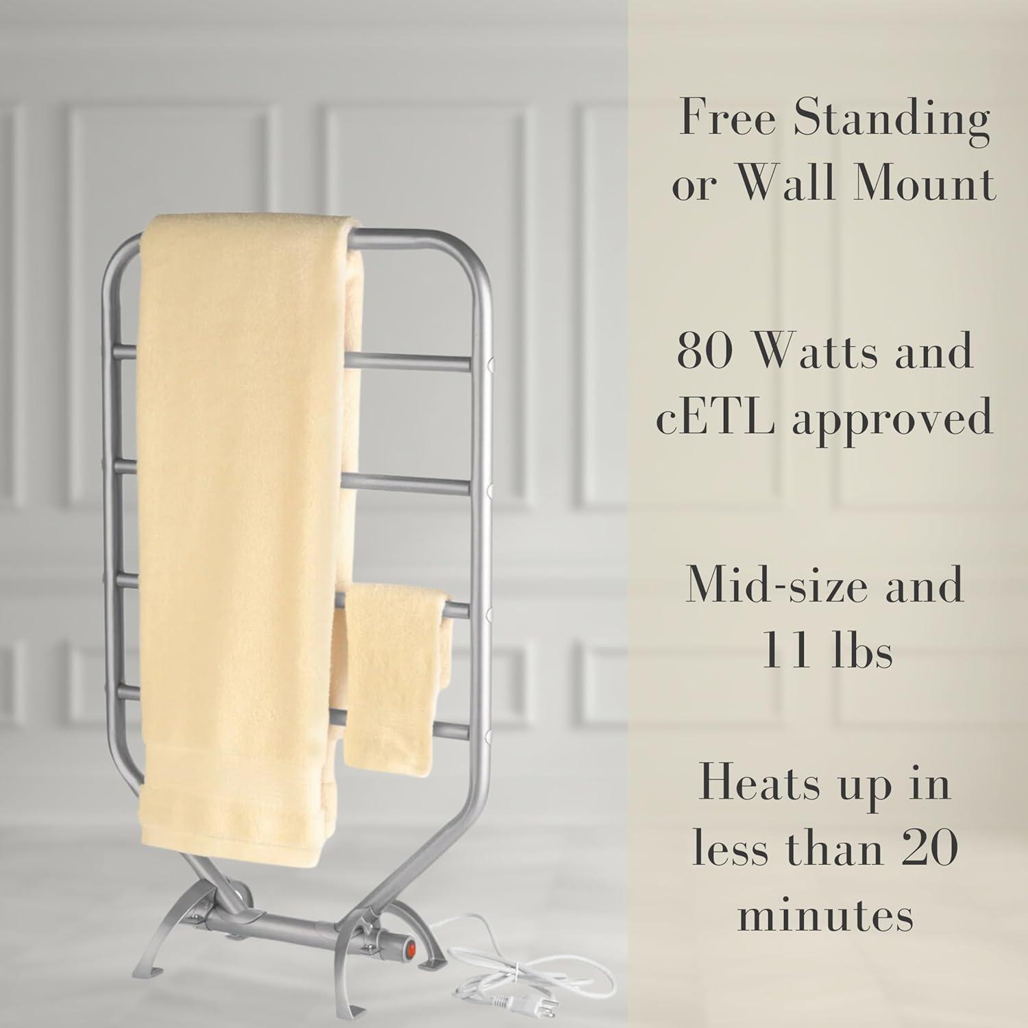 Warmrails Traditional Wall Mounted/Free Standing Towel Warmer Rack