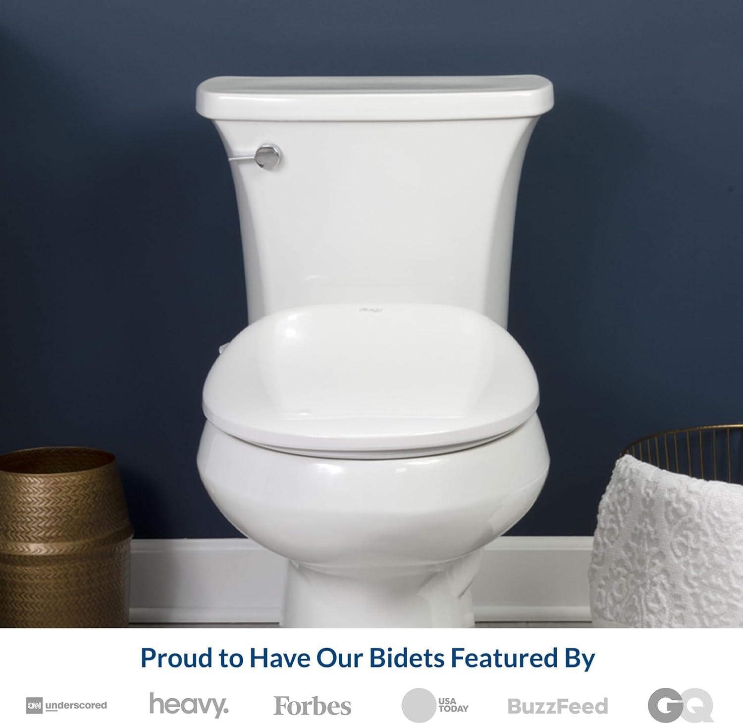 MyDepot Smart Bidet Toilet Seat with Heated Water,Adjustable Washing Settings,Warm Seat,Self-Cleaning