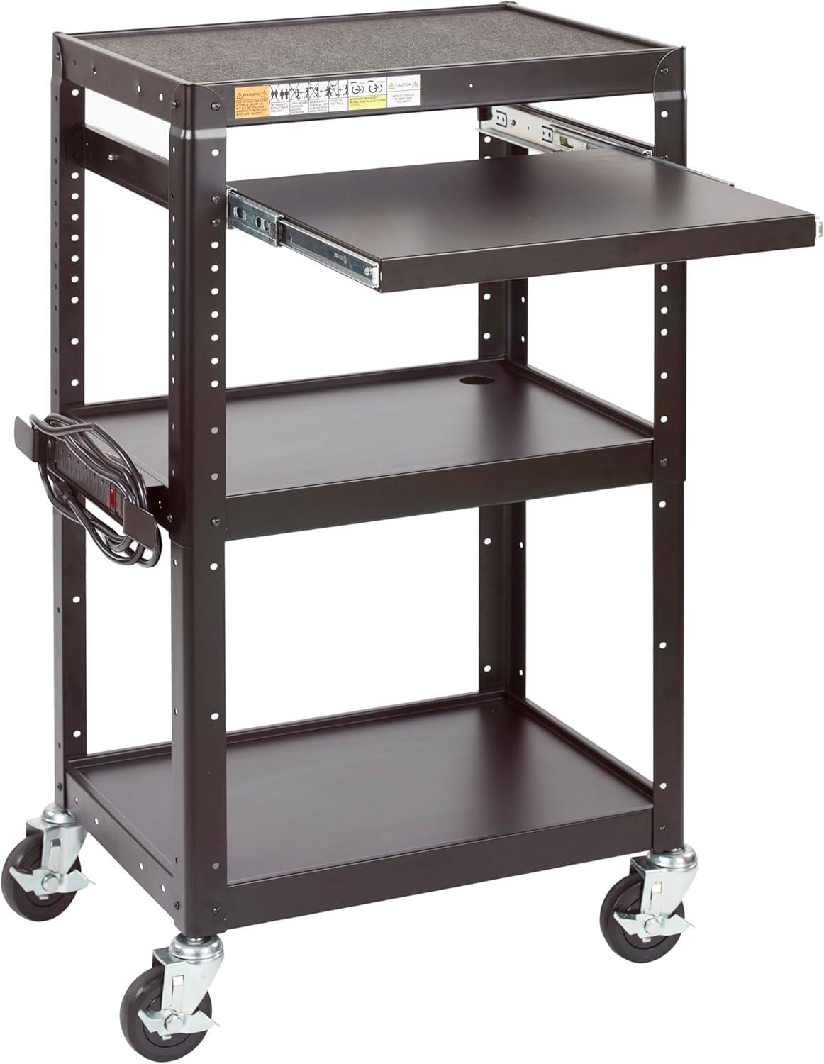 ECR4Kids AV Presentation Cart Stand, Black