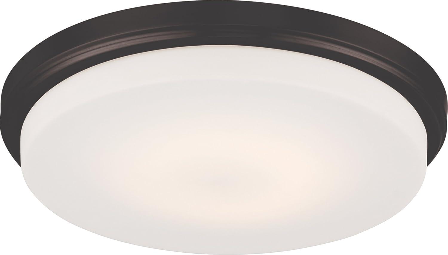 Bronze Brushed Nickel 13" LED Indoor/Outdoor Flush Mount Bowl Light