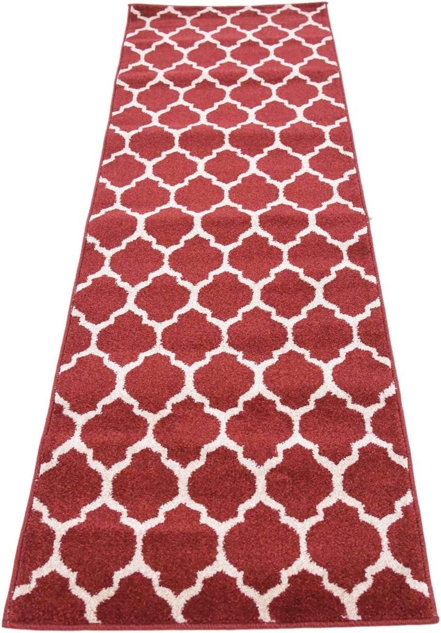 Unique Loom 2' 0 x 6' 1 Trellis Philadelphia Dark Terracotta Area Rug