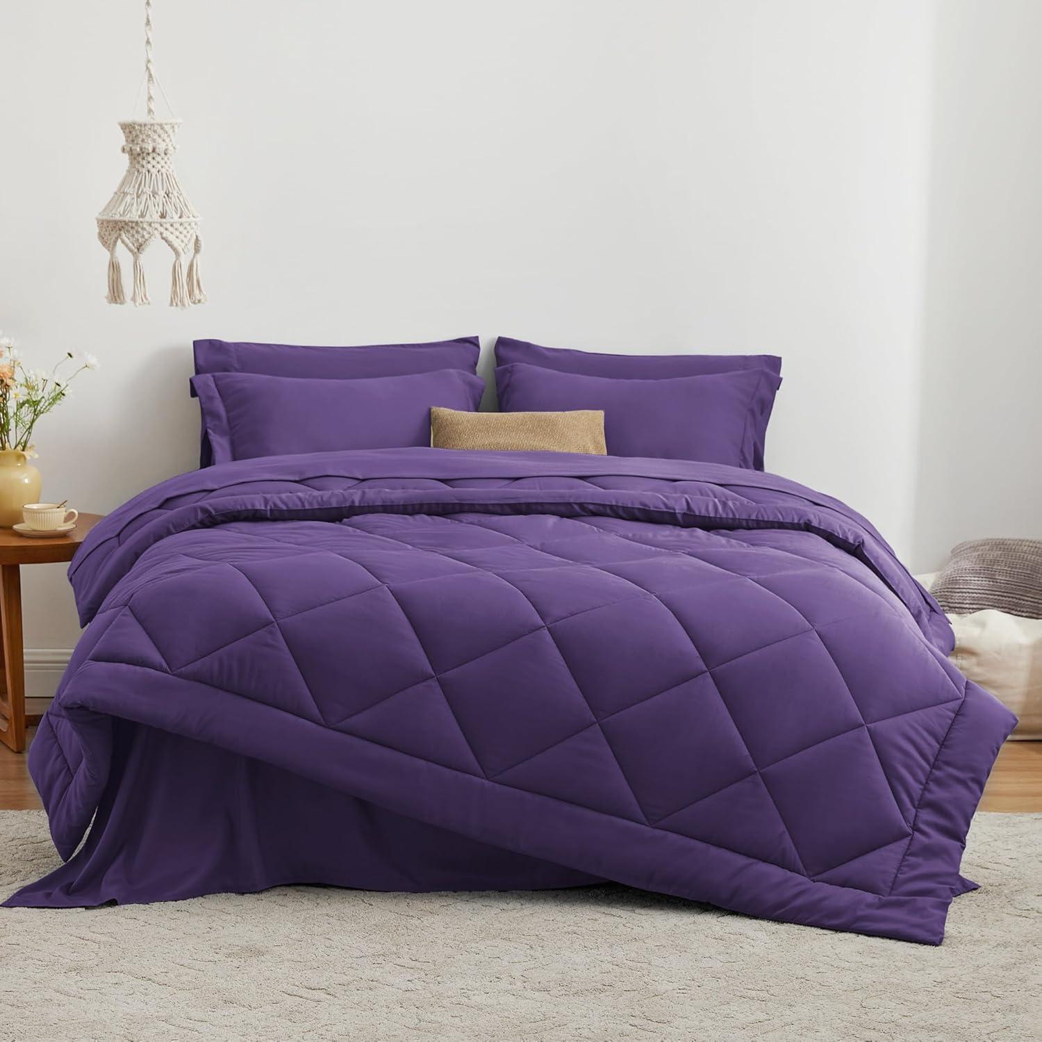 Comforter Set Purple - 7 Piece - King