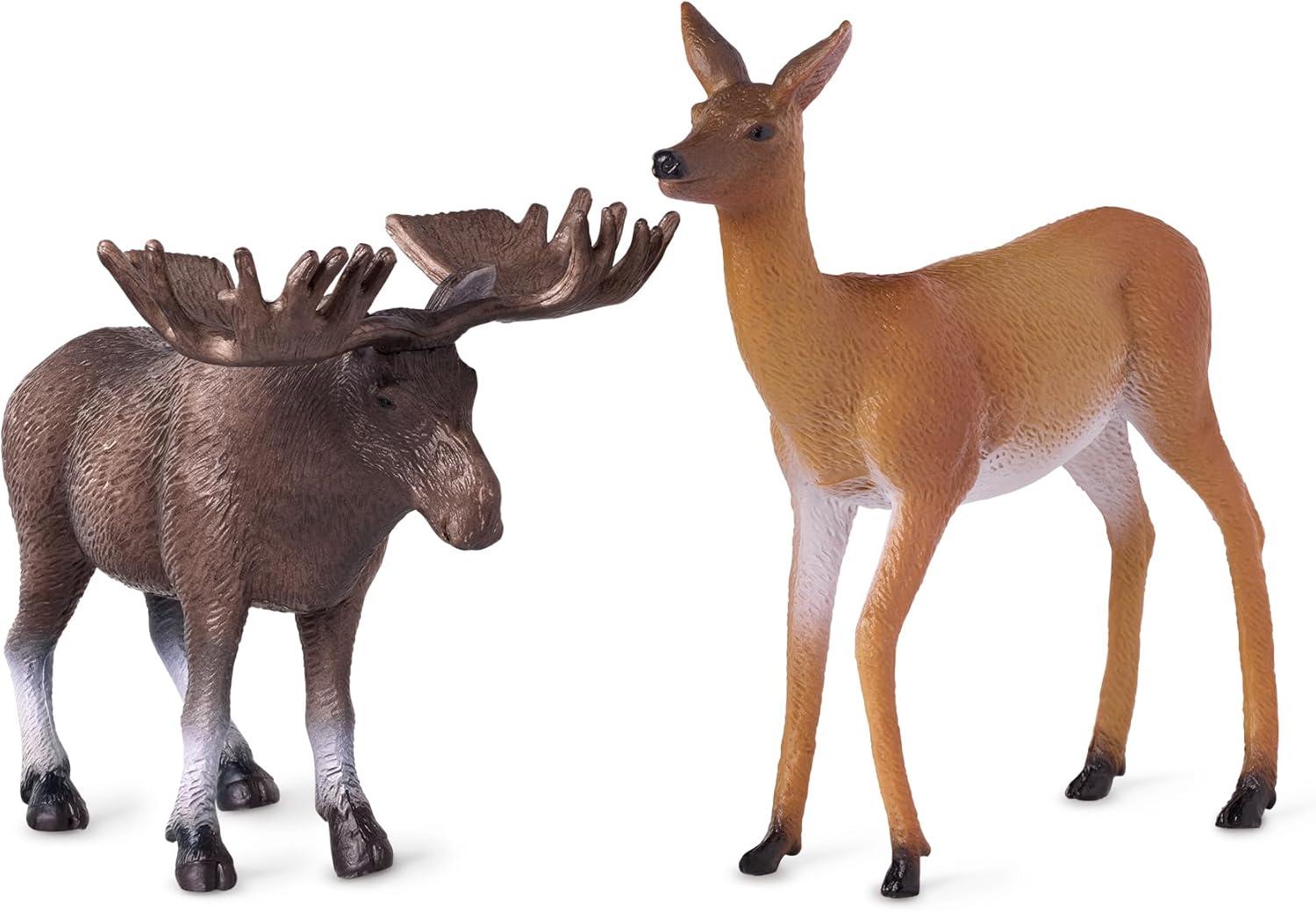 Realistic North American Wildlife Animal Figurine Set