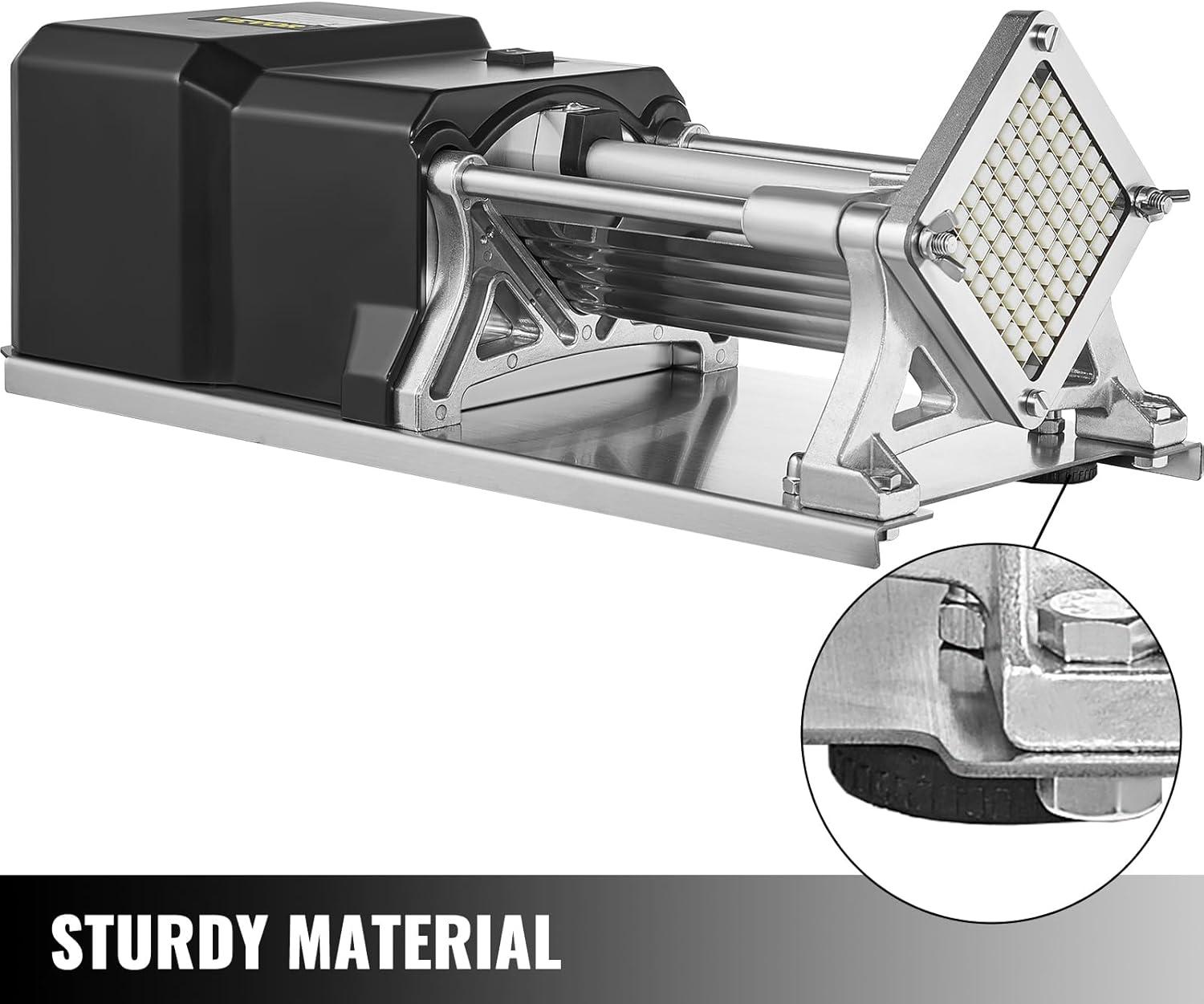 Vevor Electric French Fry Cutter with 6mm 9mm 13mm and 8-Wedge Blade Potato Chip Cutter Machine 110V 40W Stainless Steel Electric Potato Cutter Horizontal : Home & Kitchen