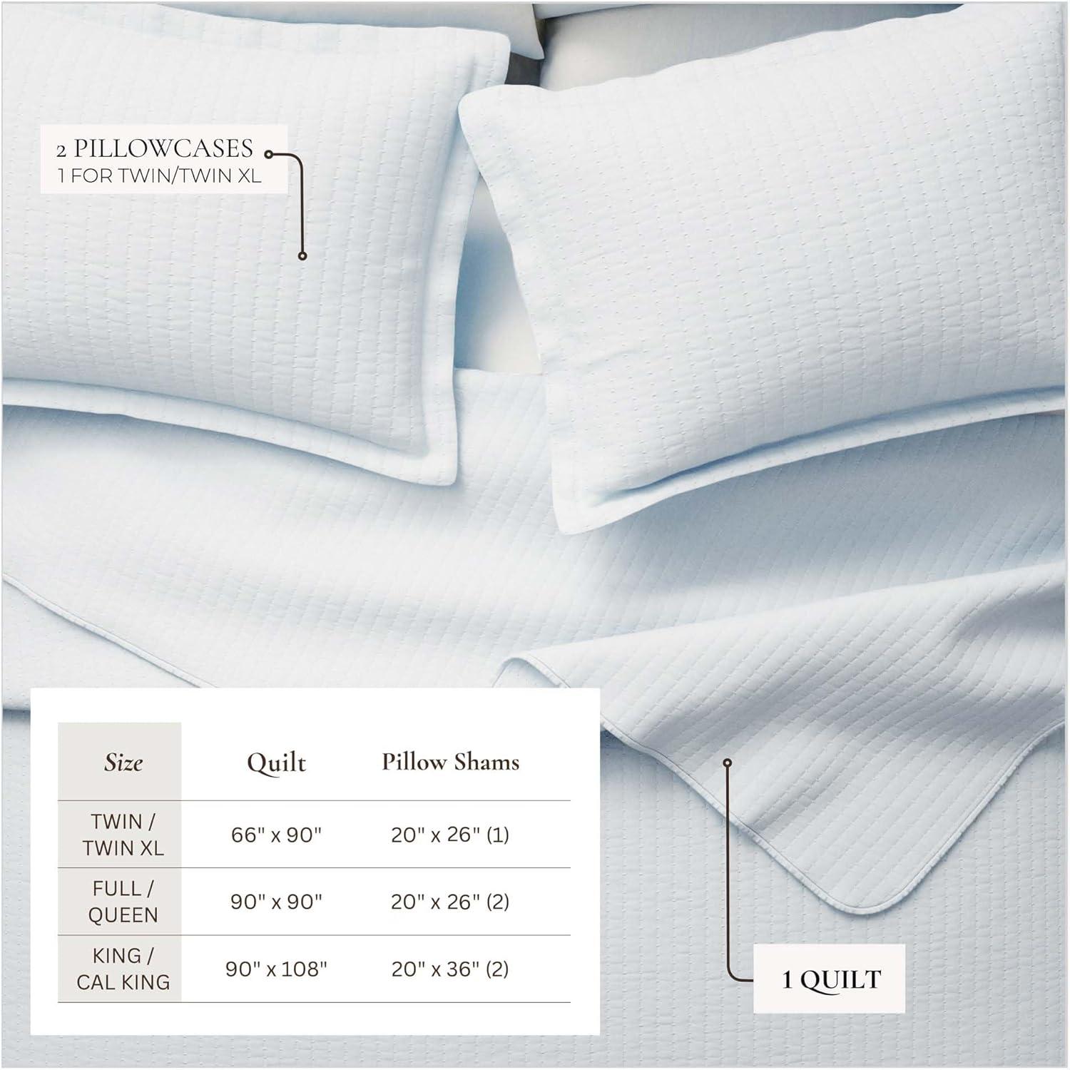 FreshFolds Modern & Contemporary Stripe Stitched Quilt Set with Shams