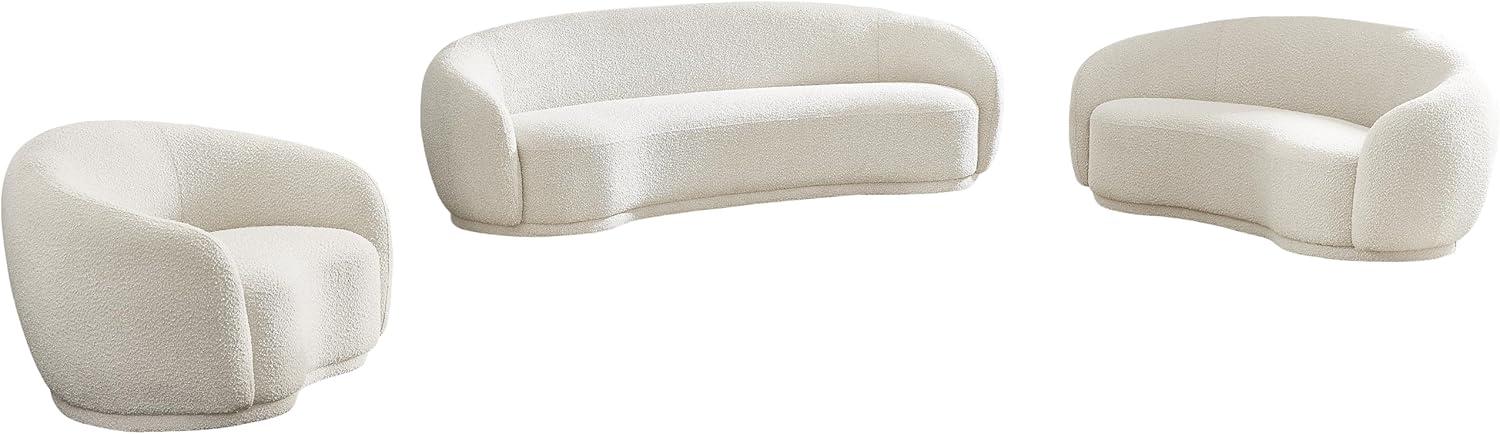 Meridian Furniture Hyde Modern Boucle Loveseat, Cream