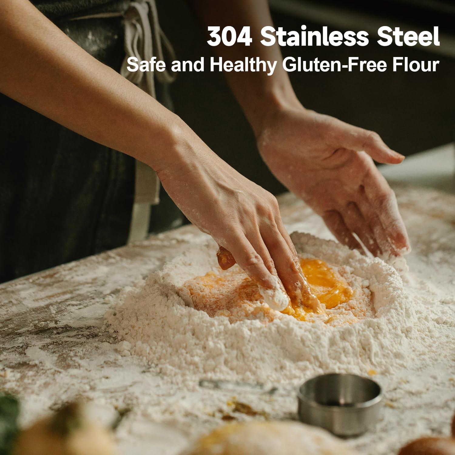 Goldtouch 150g Grain Mill Grinder 1500W Electric Stainless Steel Grain Grinder High-Speed Pulverizer Powder Machine for Dry Wheat, Oats, Corn, Pepper and Coffee Beans (150g Stand Type)