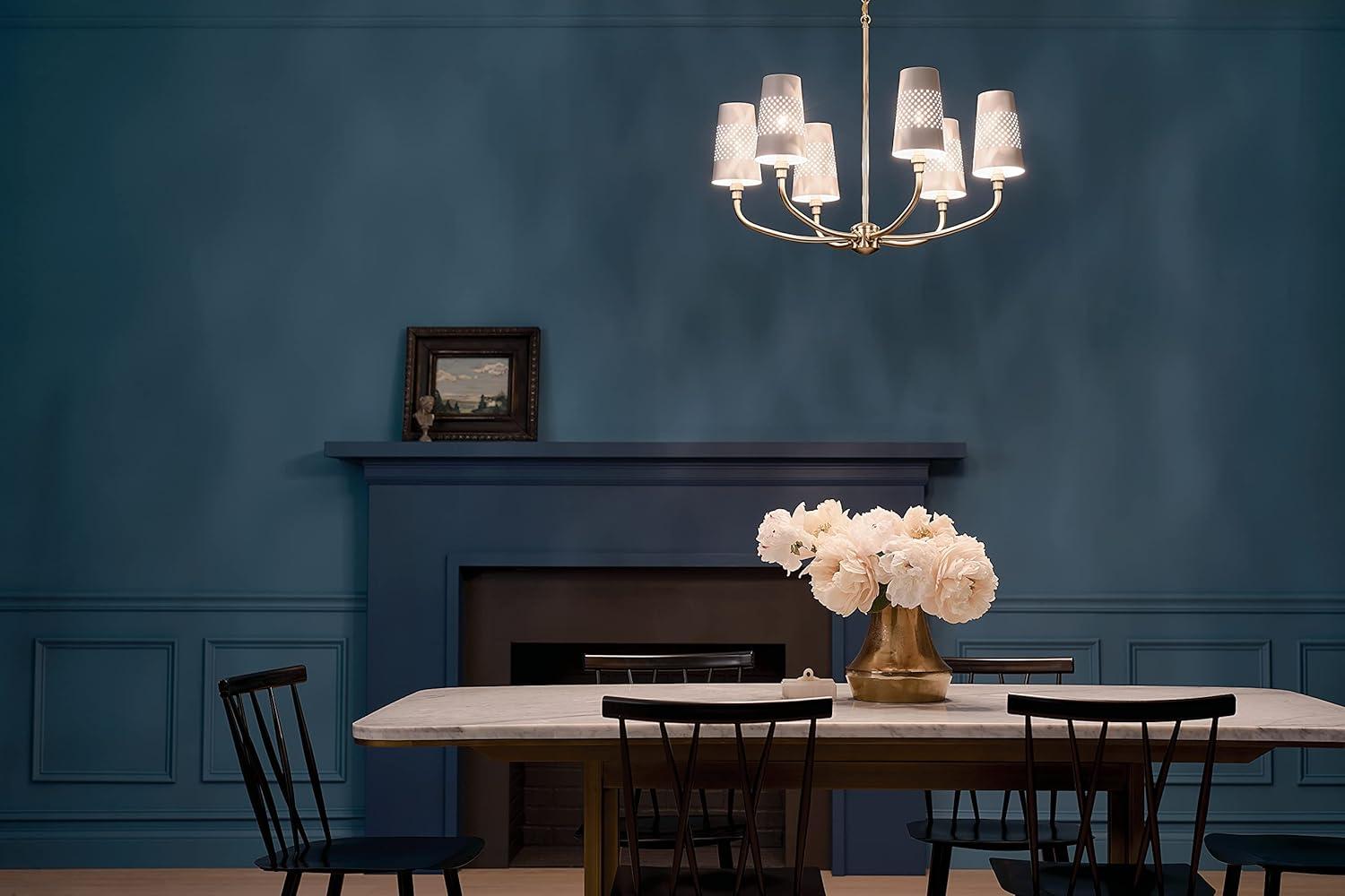 Kichler Lighting Adeena 6 - Light Chandelier in  Brushed Natural Brass