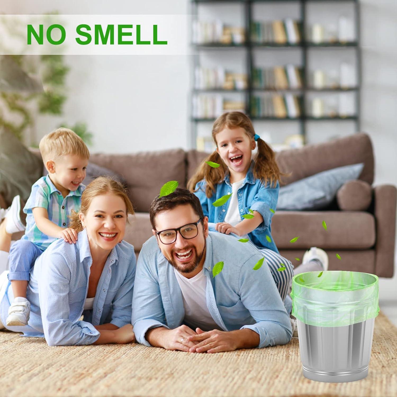 Green Biodegradable 4 Gallon Trash Bags, 200 Count
