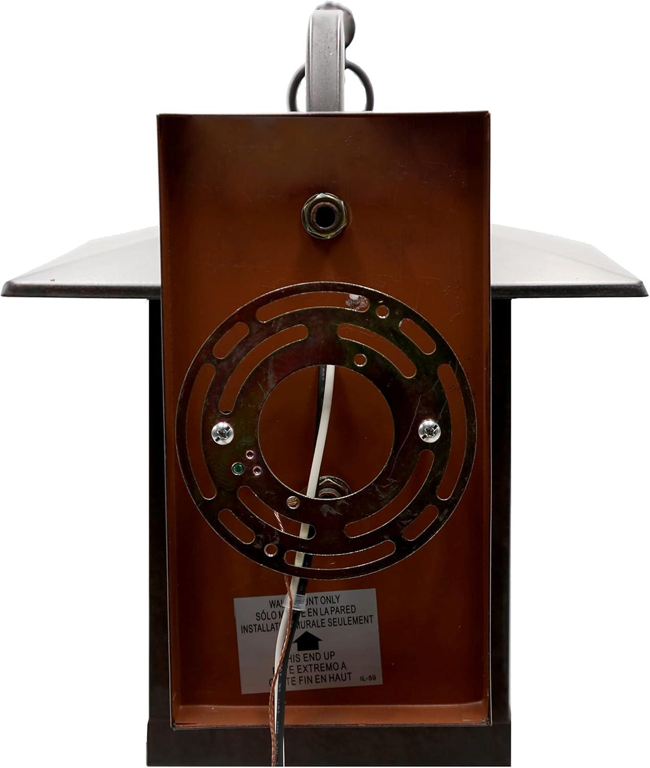 11.75" 1-Light Mona Mission Style Outdoor Wall Lantern Sconce Bronze - River of Goods: Stained Glass, ETL Listed, Weather-Resistant