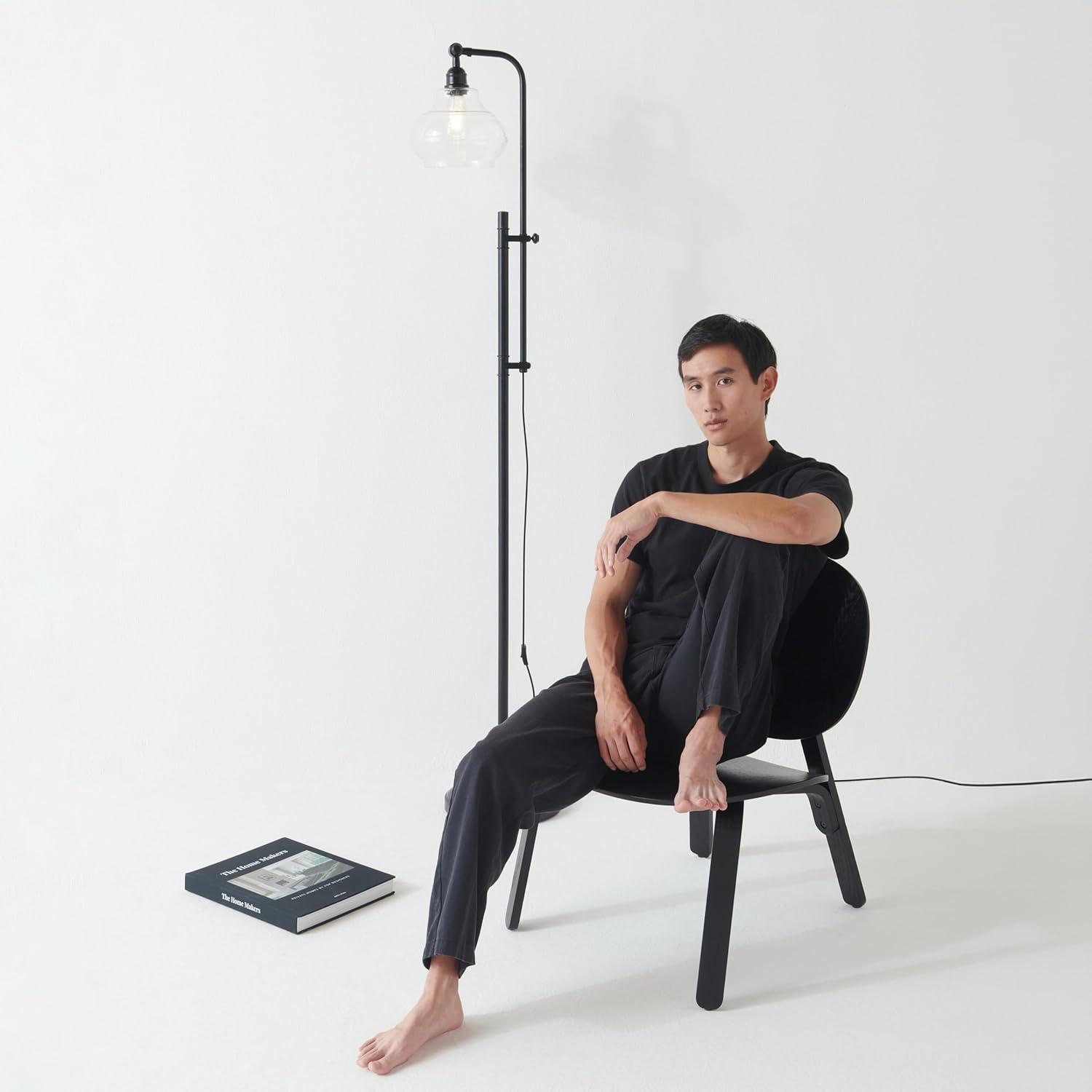 Brightech Austin 69 in. Modern Height Adjustable LED Industrial Floor Lamp, Bulb Included