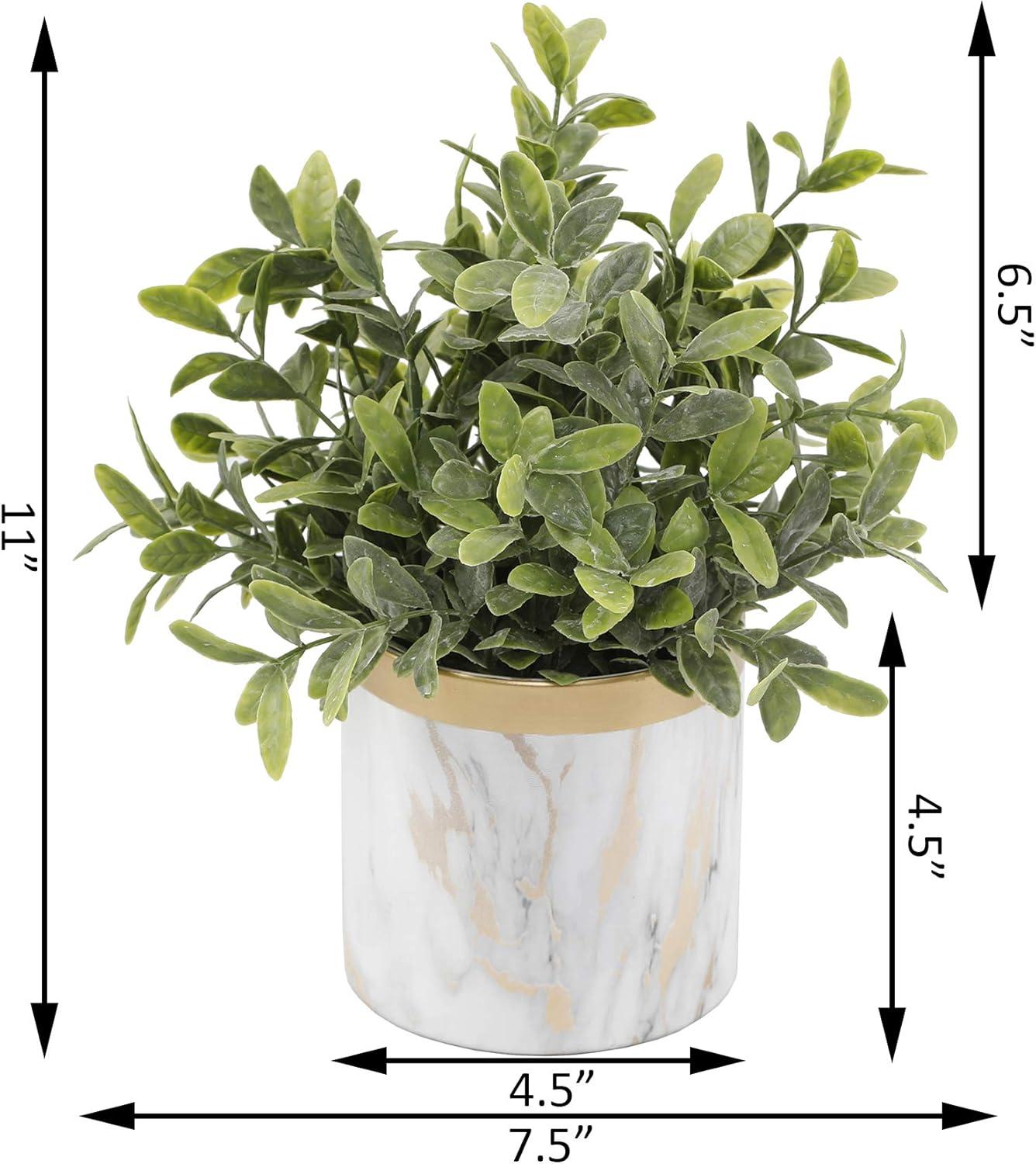 Flora Bunda CS5172E-GD Tea leaf in GD Marble 4.5' Ceramic Pot