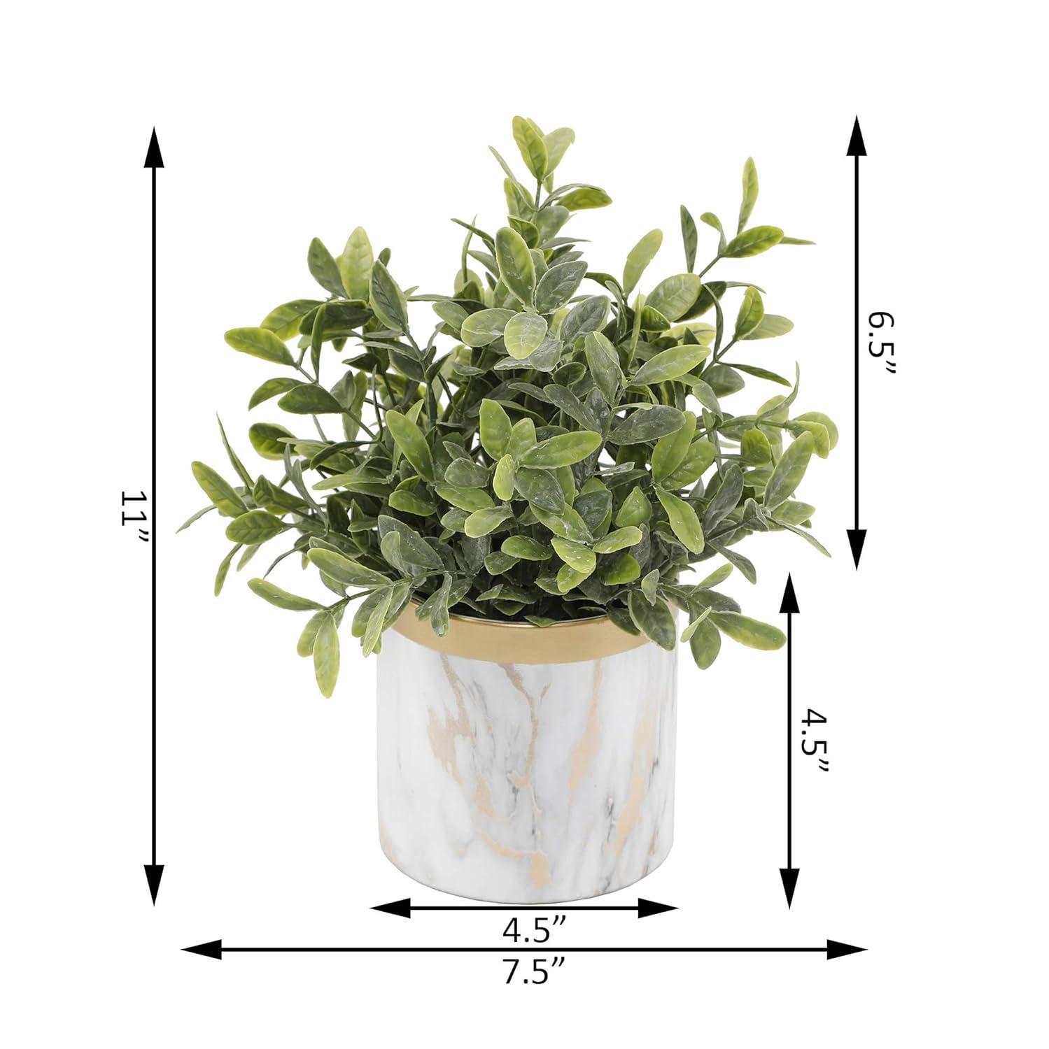 Flora Bunda CS5172E-GD Tea leaf in GD Marble 4.5' Ceramic Pot