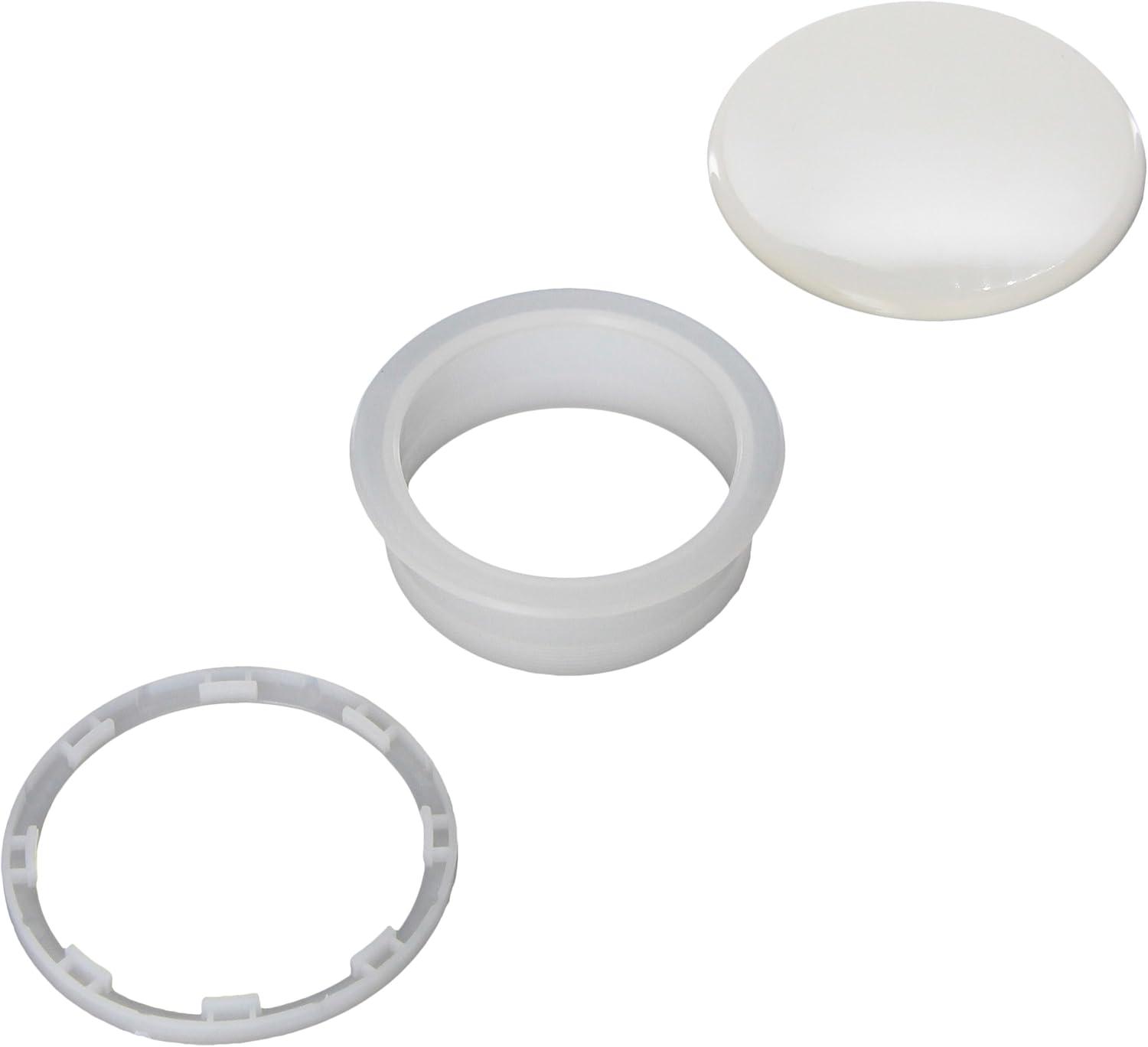 White Plastic Bolt Cap Cover Kit for Concealed Trap Bowl