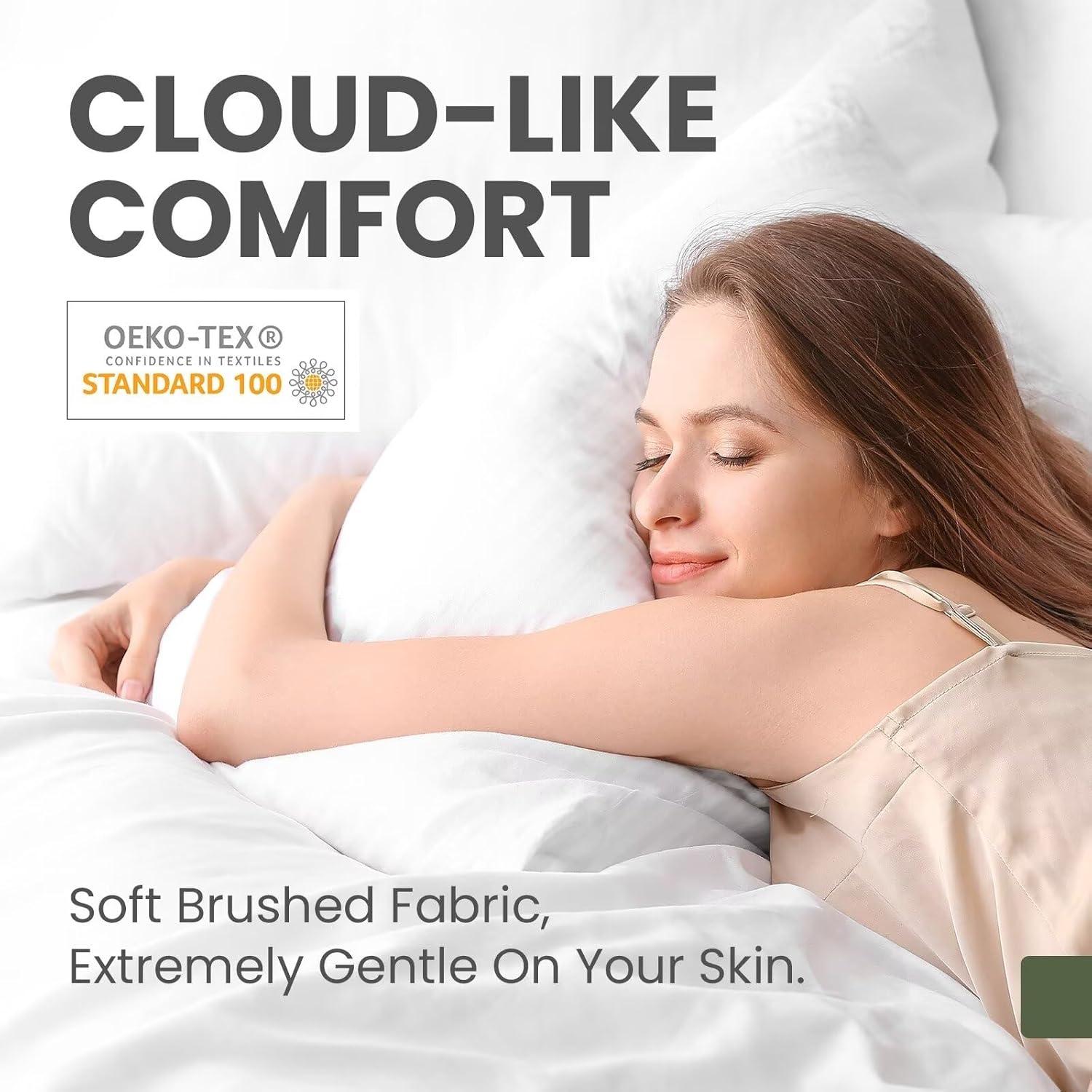 Pillow Protectors Pillow Covers 2 Pack, Zipped Pillow Cases, King Size, Luxury Hotel Quality, Breathable, Soft, Machine Washable