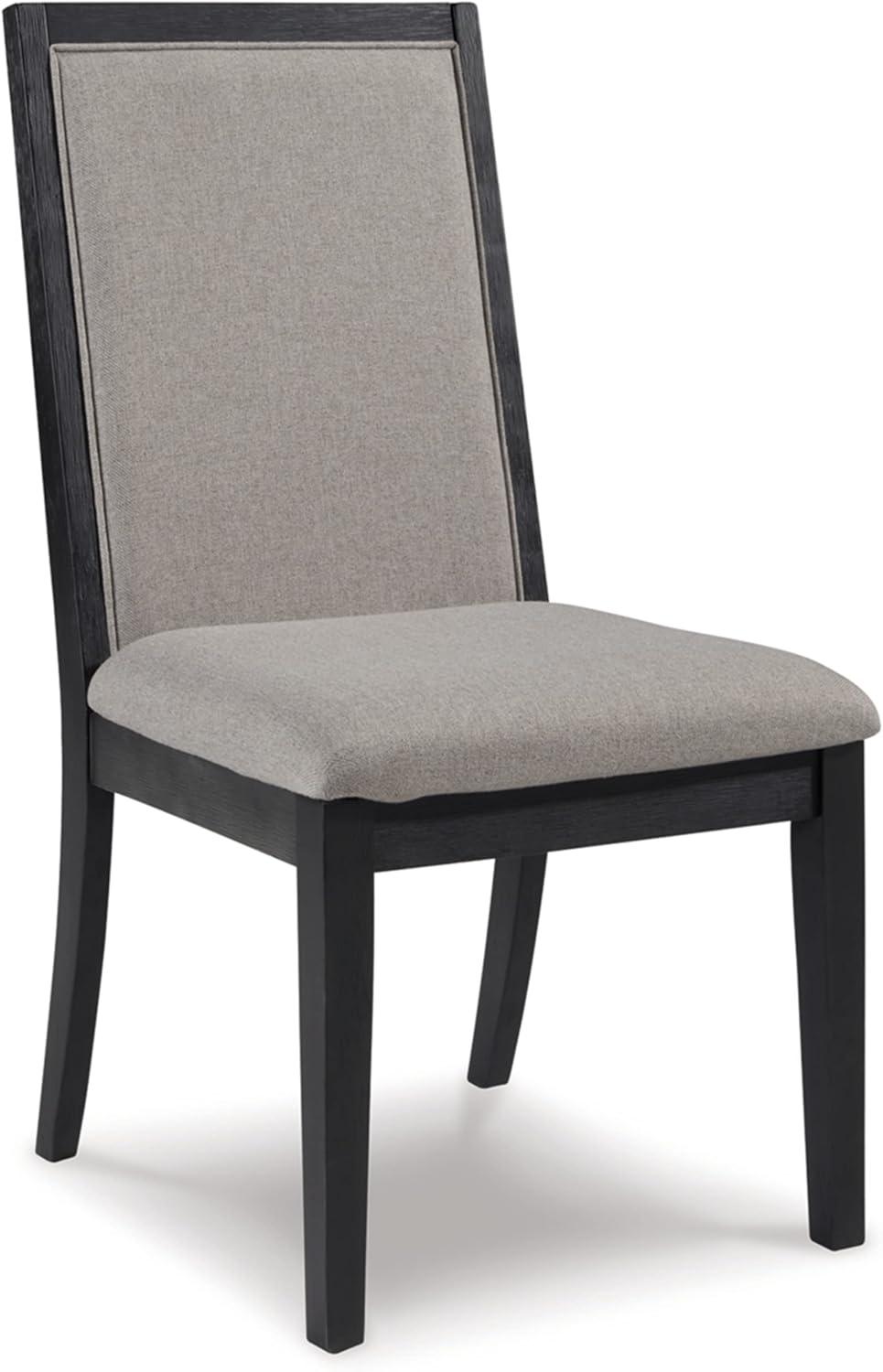 Signature Design by Ashley Foyland Dining Upholstered Side Chair, 2 Count, Black & Gray