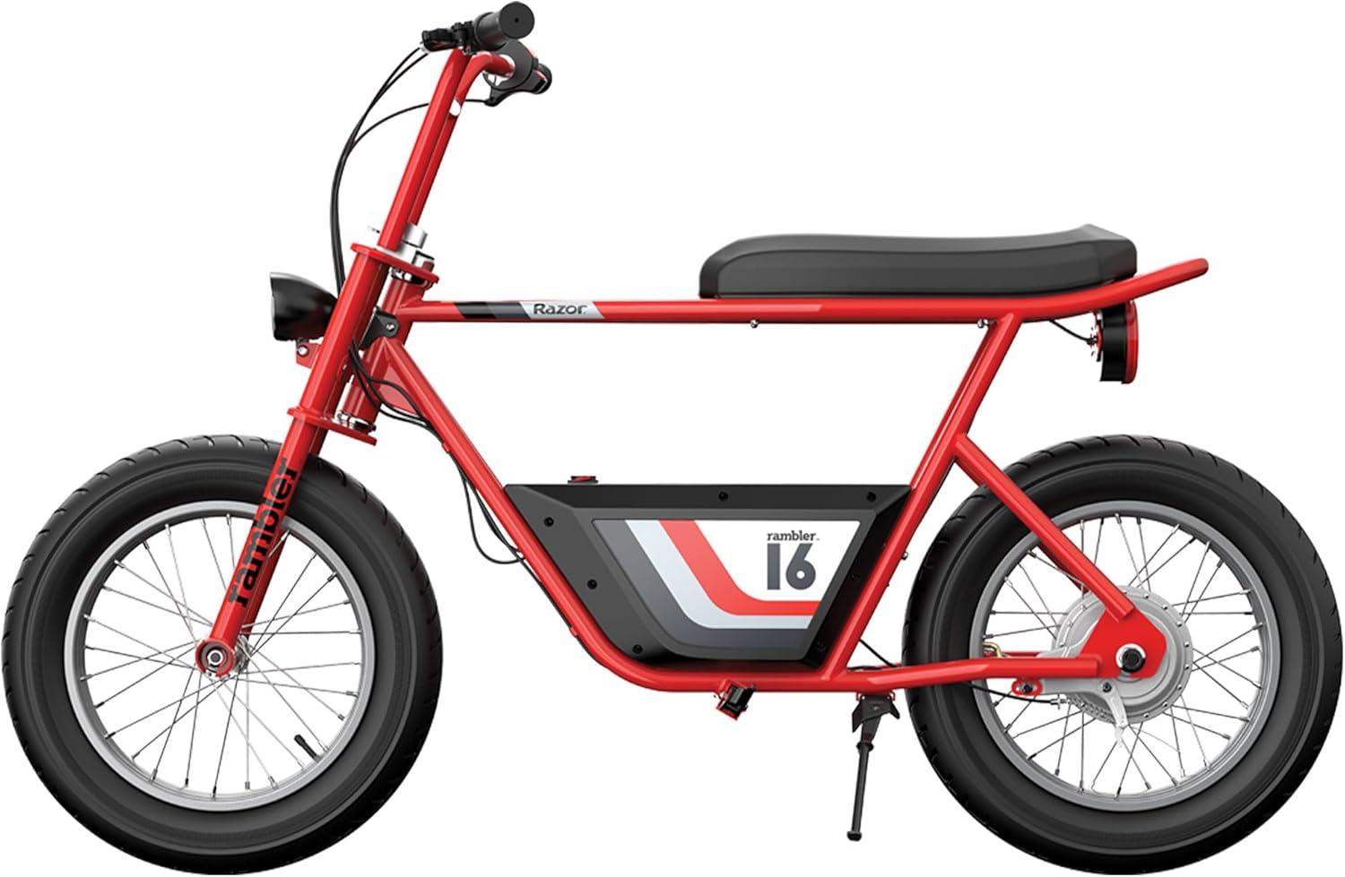 Open Box Razor Rambler 16 Electric Minibike w/350W Motor & 36V Battery