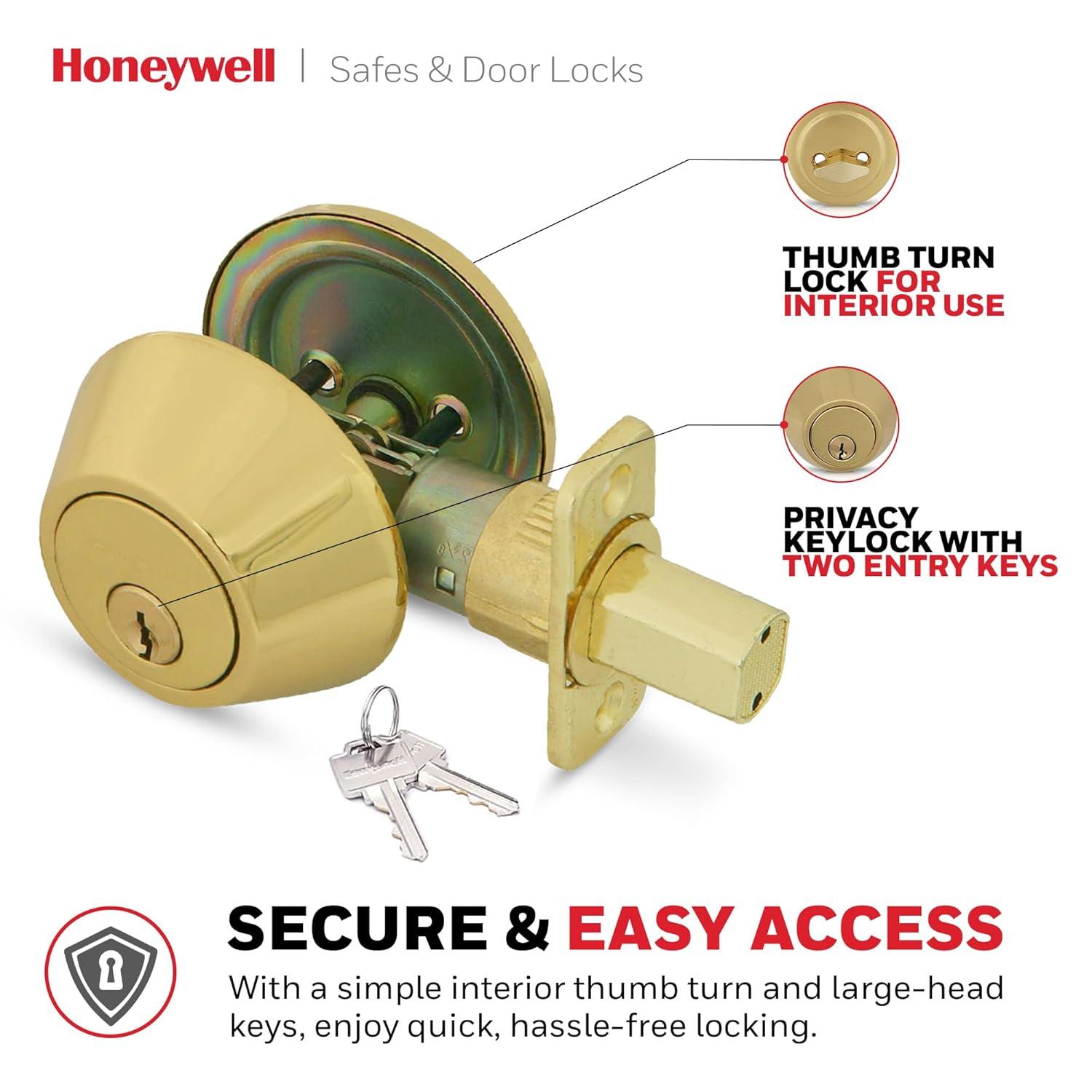 Honeywell Single Cylinder Deadbolt