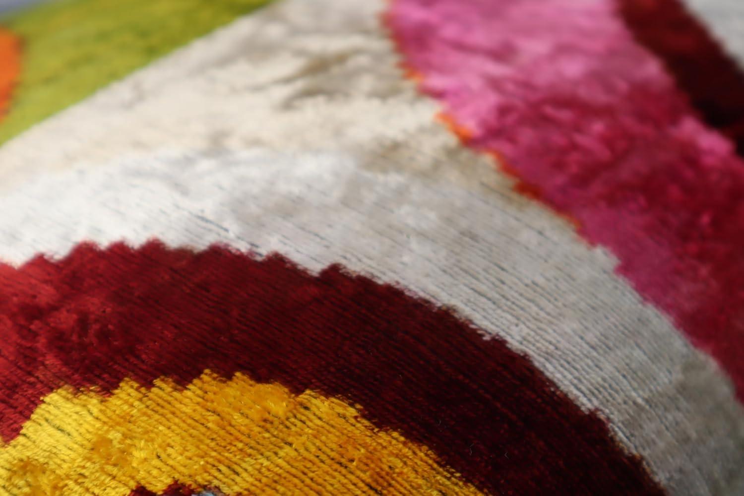 Canvello Geometric Velvet Throw Pillow