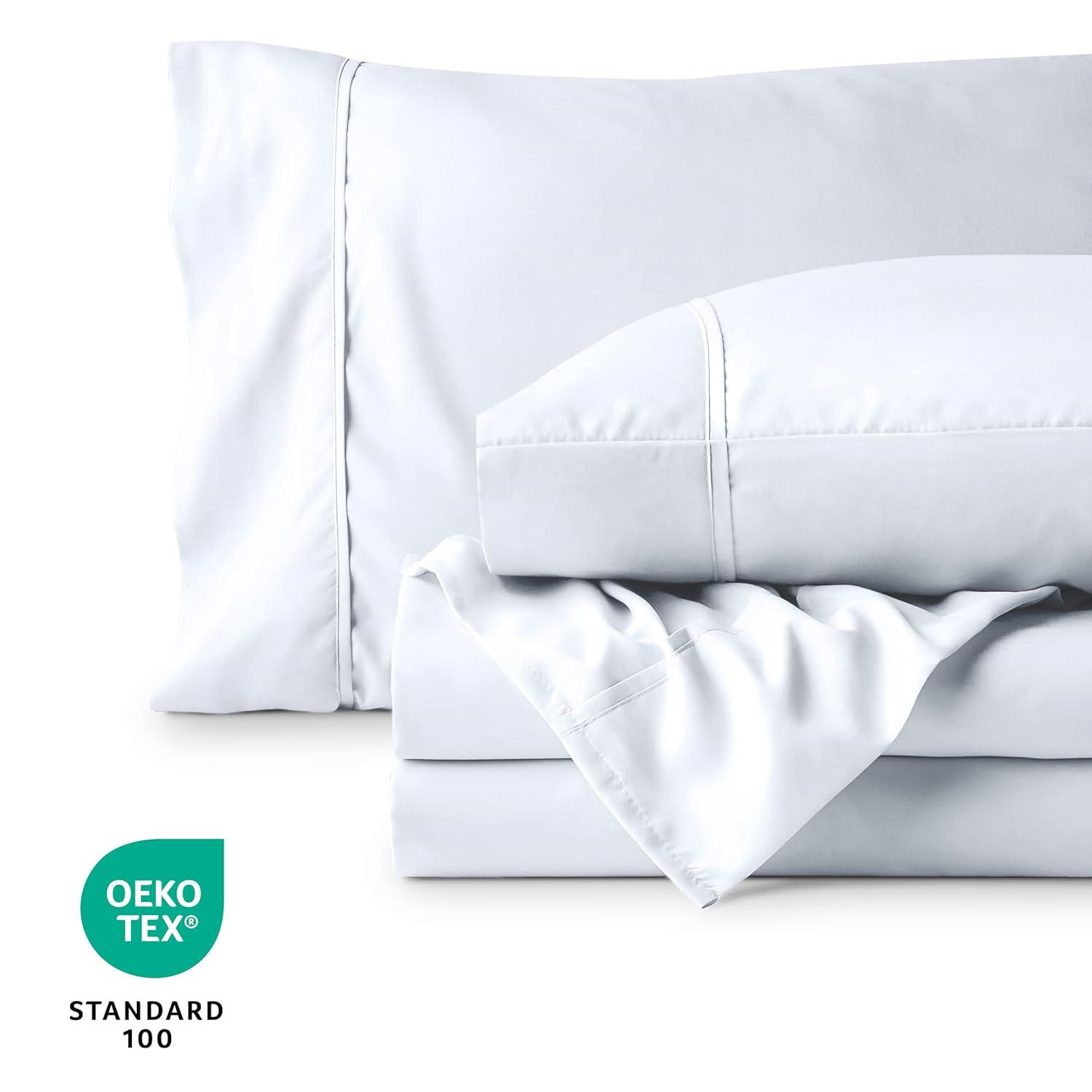 Queen Cypress 22 Inch Extra Deep Pocket Sheet Set, Double Brushed Microfiber Sheets by Bare Home