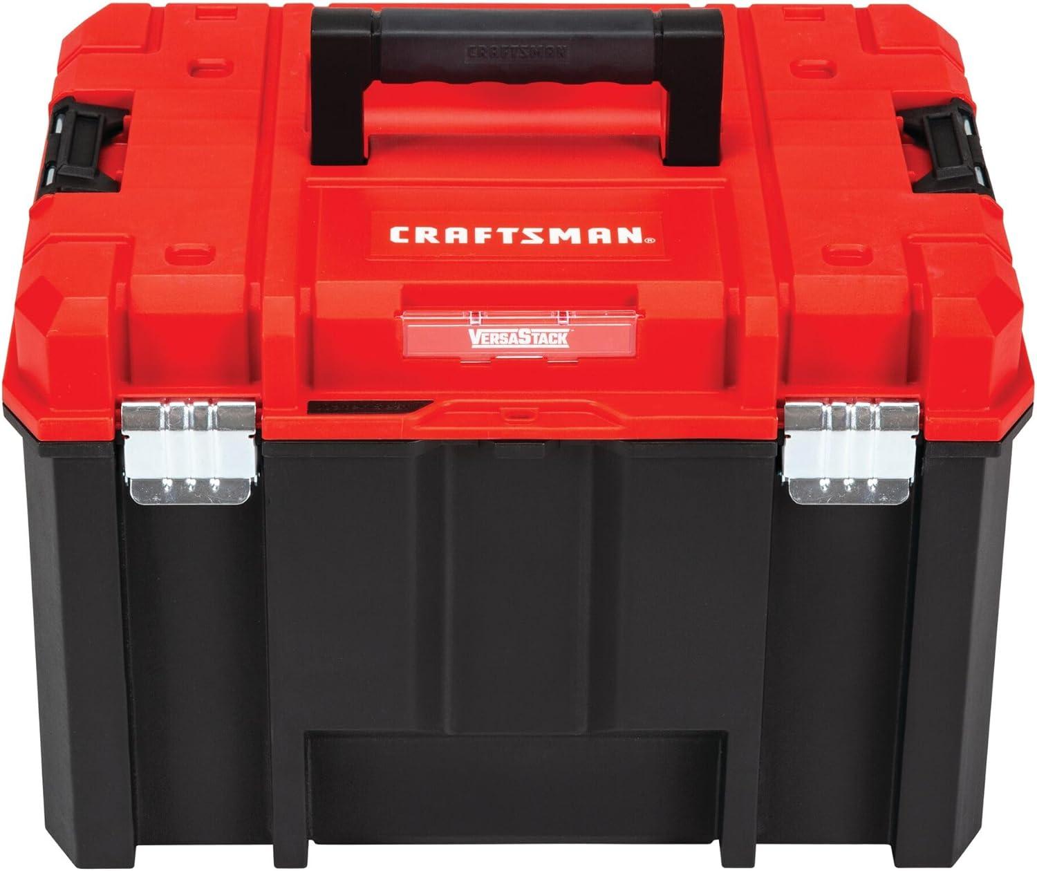CRAFTSMAN Versastack System 17-in Red Plastic Lockable Tool Box