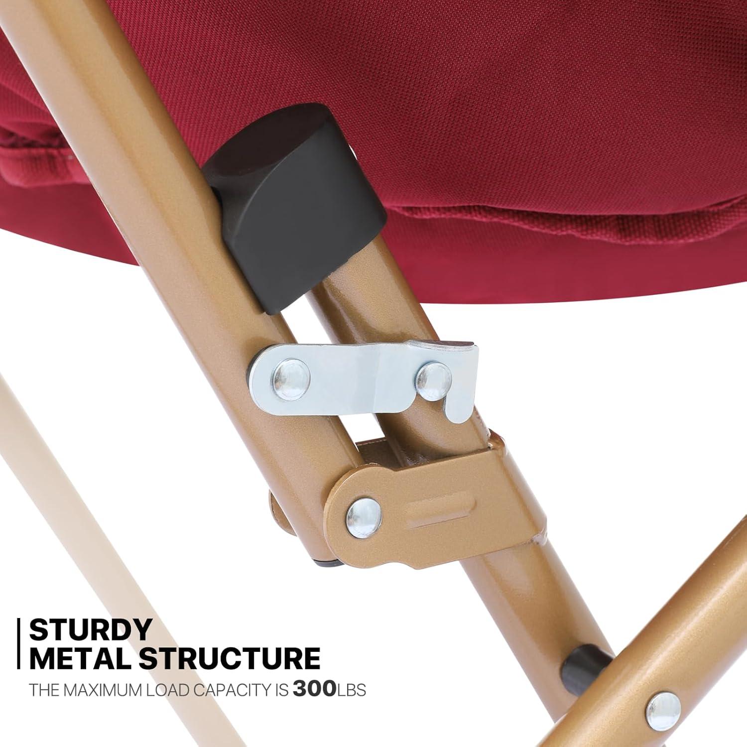 Mercer41 Amey Foldable Round Saucer Chair Portable Dorm Chair Lounge Chair Accent Chair for Bedroom Living Room