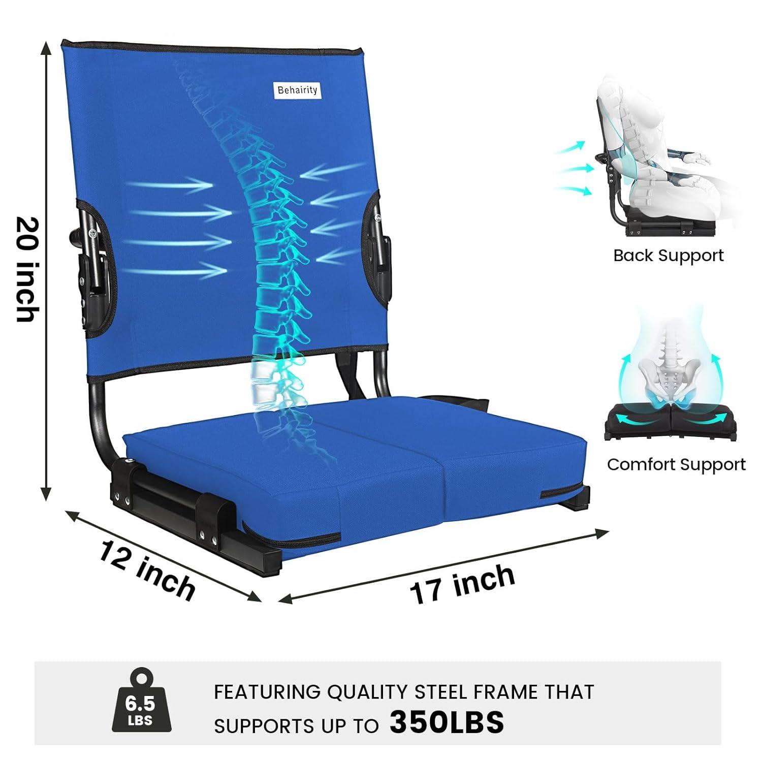 Folding Stadium Seat with Cushions