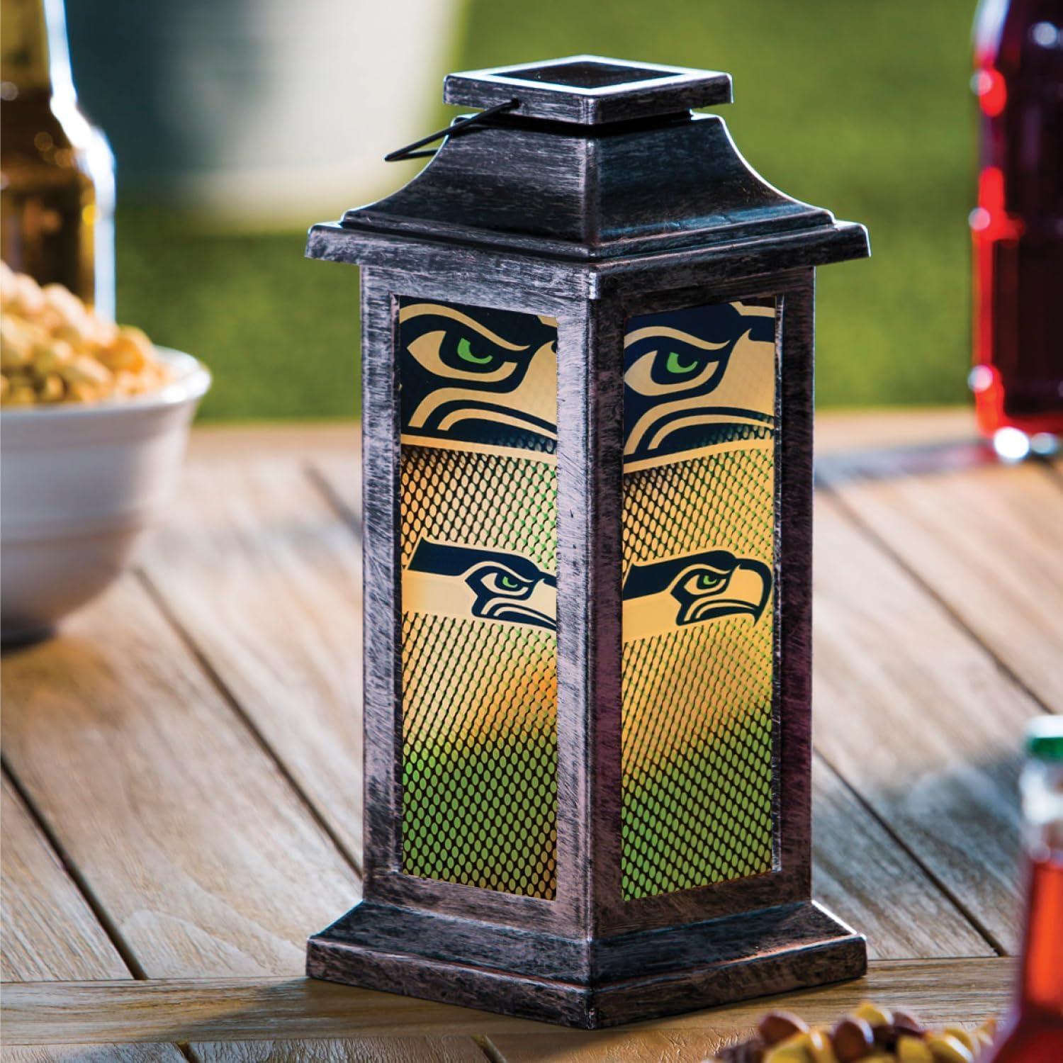 Seattle Seahawks Black and Green Solar Powered Lantern