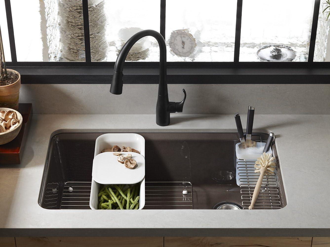 Riverby 33" x 22" x 9-5/8" Under-Mount Single-Bowl Kitchen Sink with Accessories