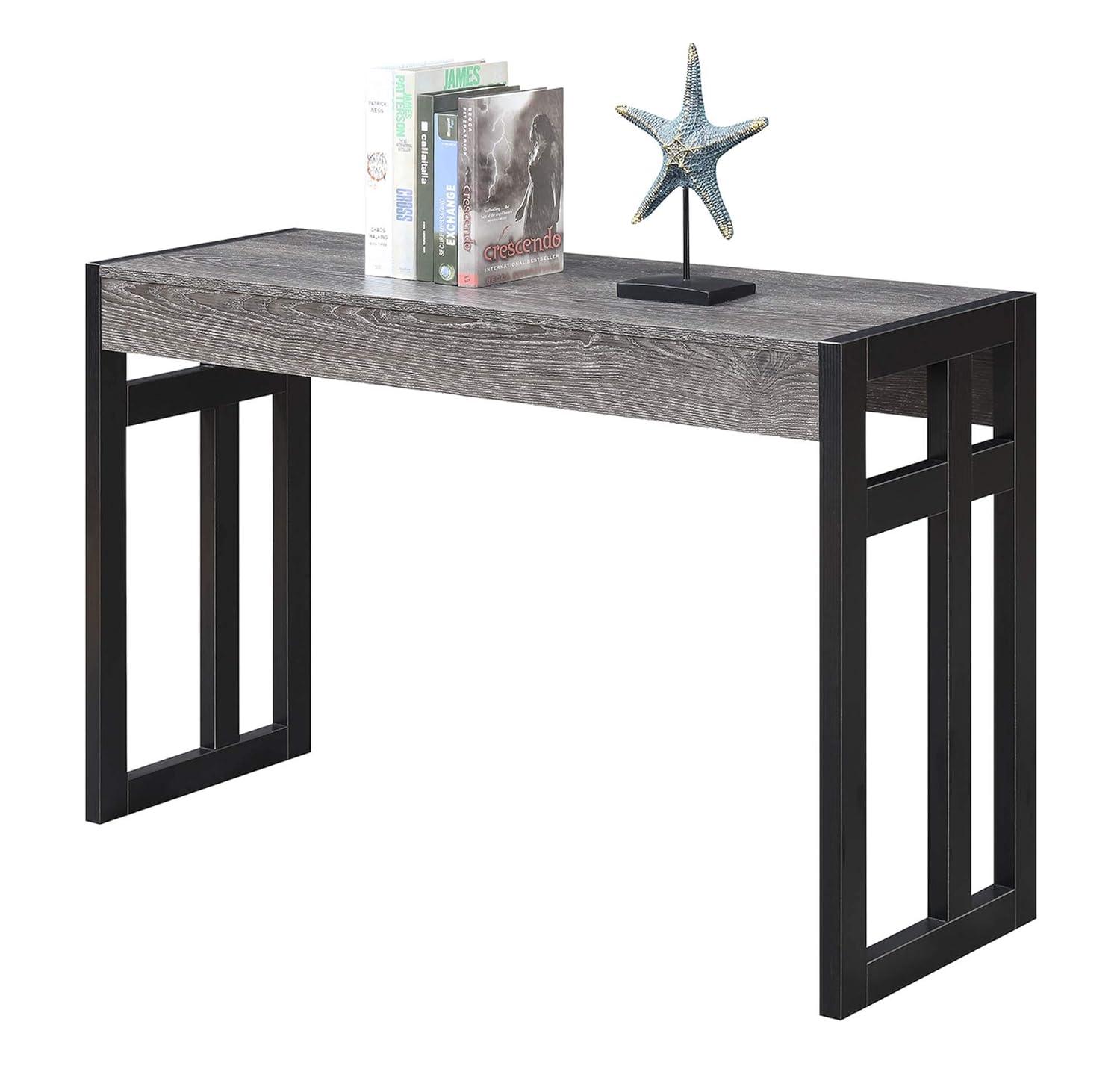 Convenience Concepts Monterey Console Table, Weathered Gray/Black