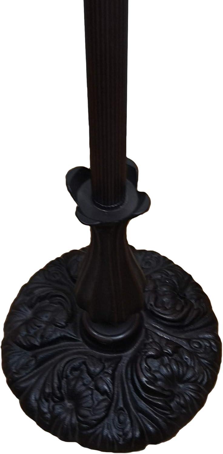 Amora Lighting Tiffany Style White Reading Floor Lamp 62" High