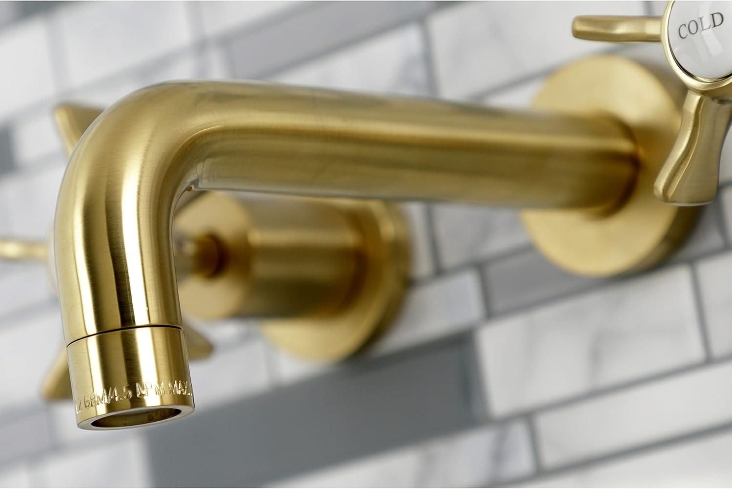 Kingston Brass Hamilton Two-Handle 3-Hole Wall Mount Bathroom Faucet