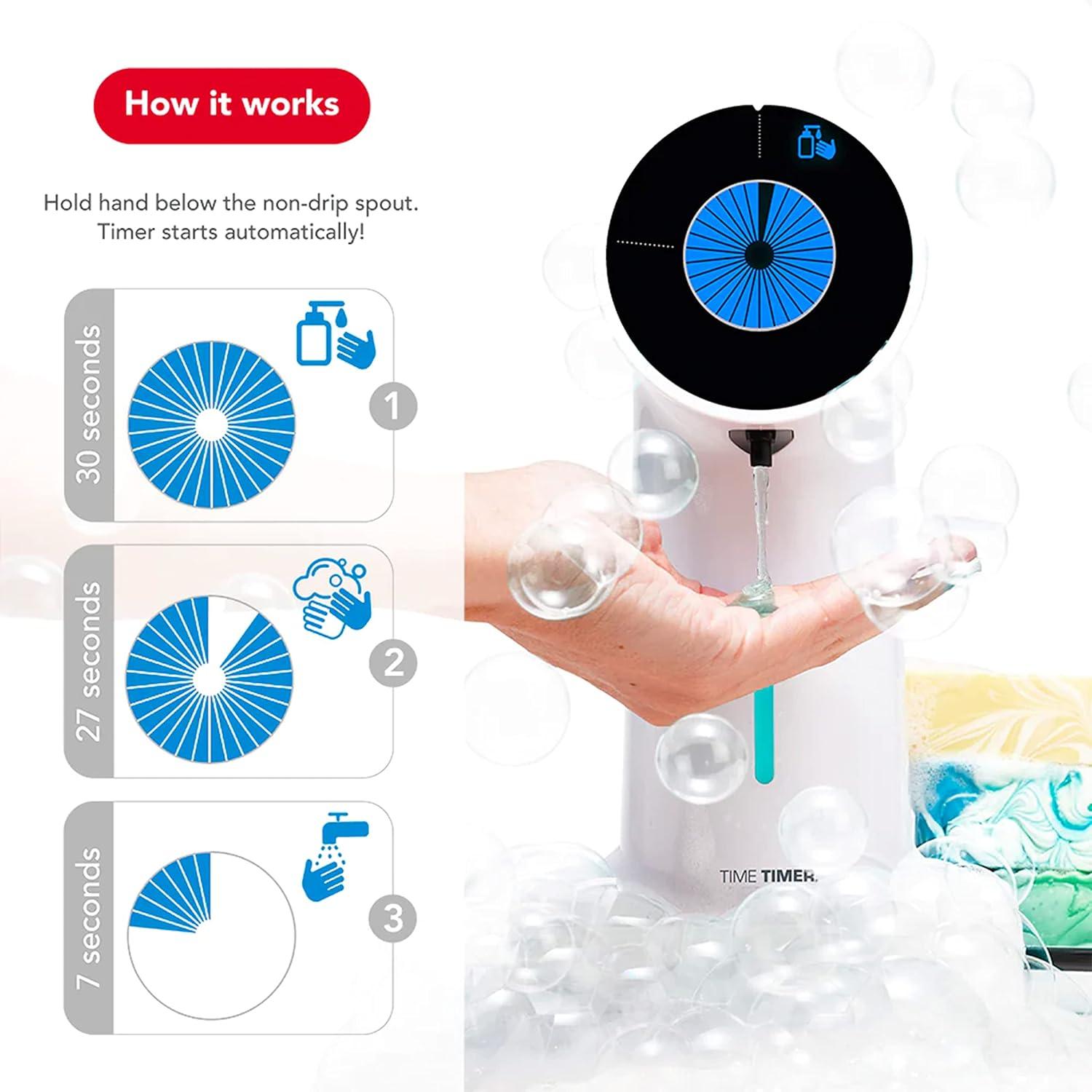 Time Timer® WASH® Touchless Handwashing Timer + Soap Dispenser