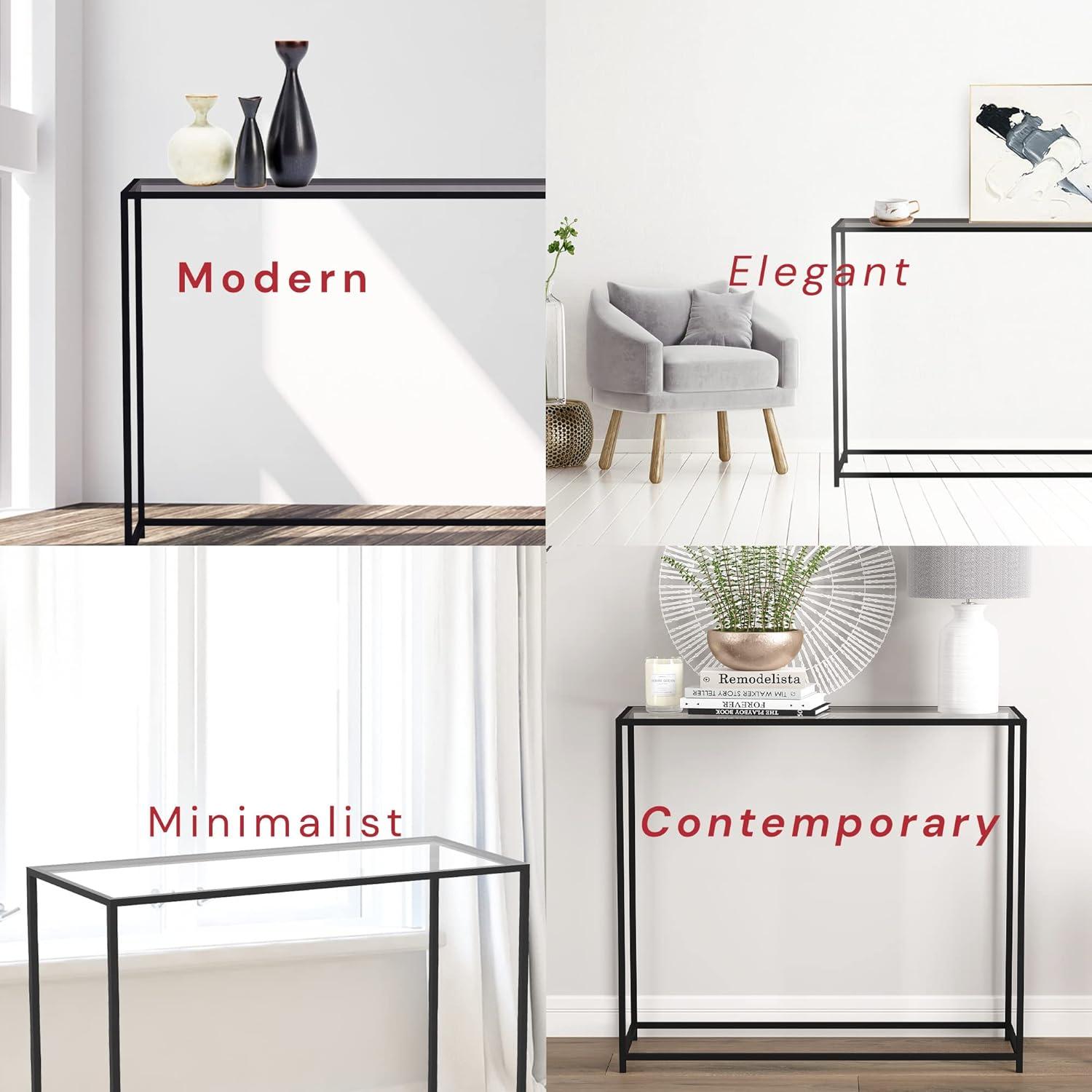 Mercury Row® Amora 31'' Glass Top Console Table