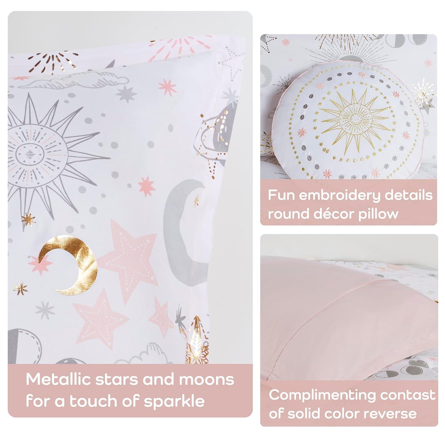 Intelligent Design Kids Celia Starry Sky Metallic Print Comforter Set