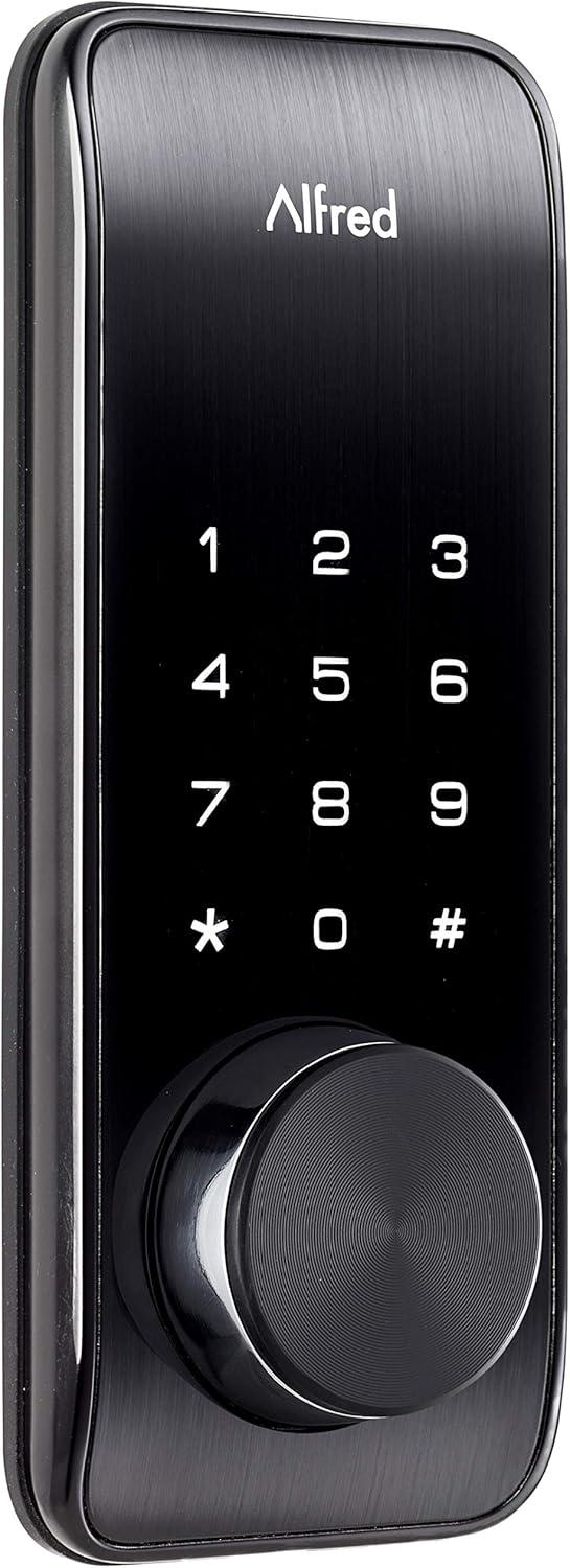 Black Electronic Smart Deadbolt with Touchscreen Keypad