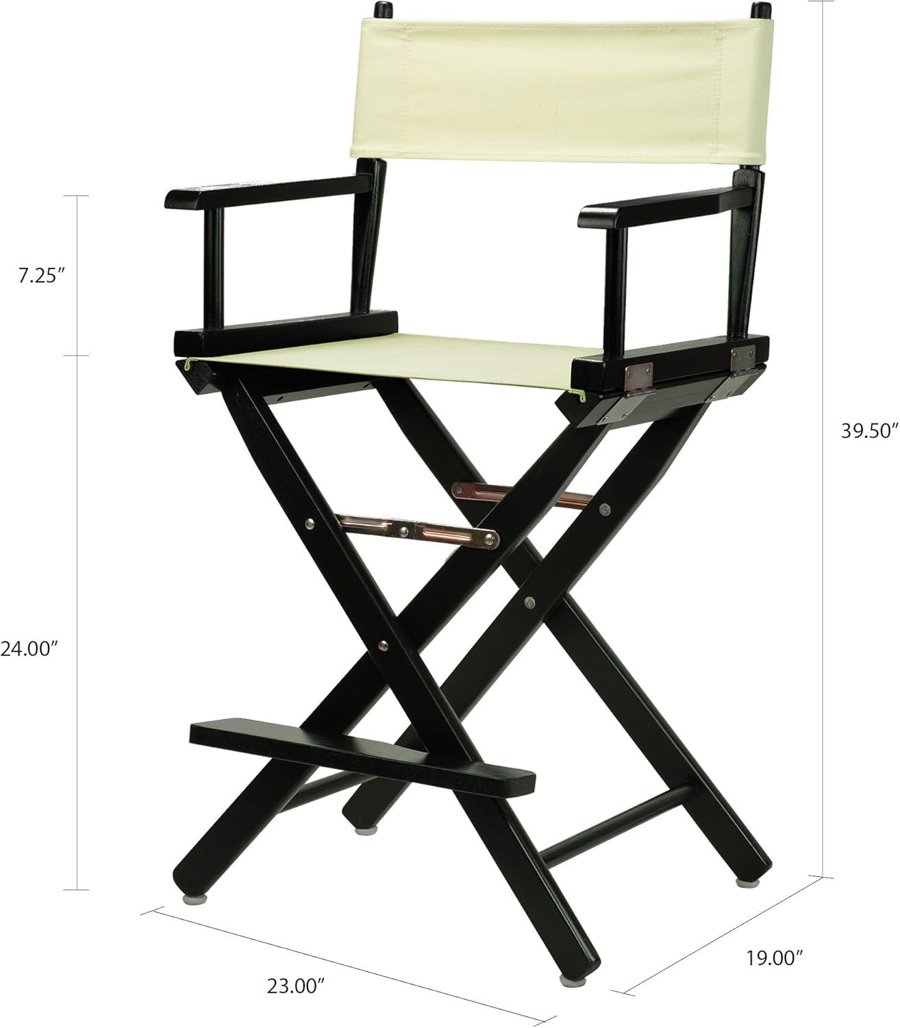 Casual Home 24" Director's Chair Black Frame-with Wheat Canvas, Counter Height