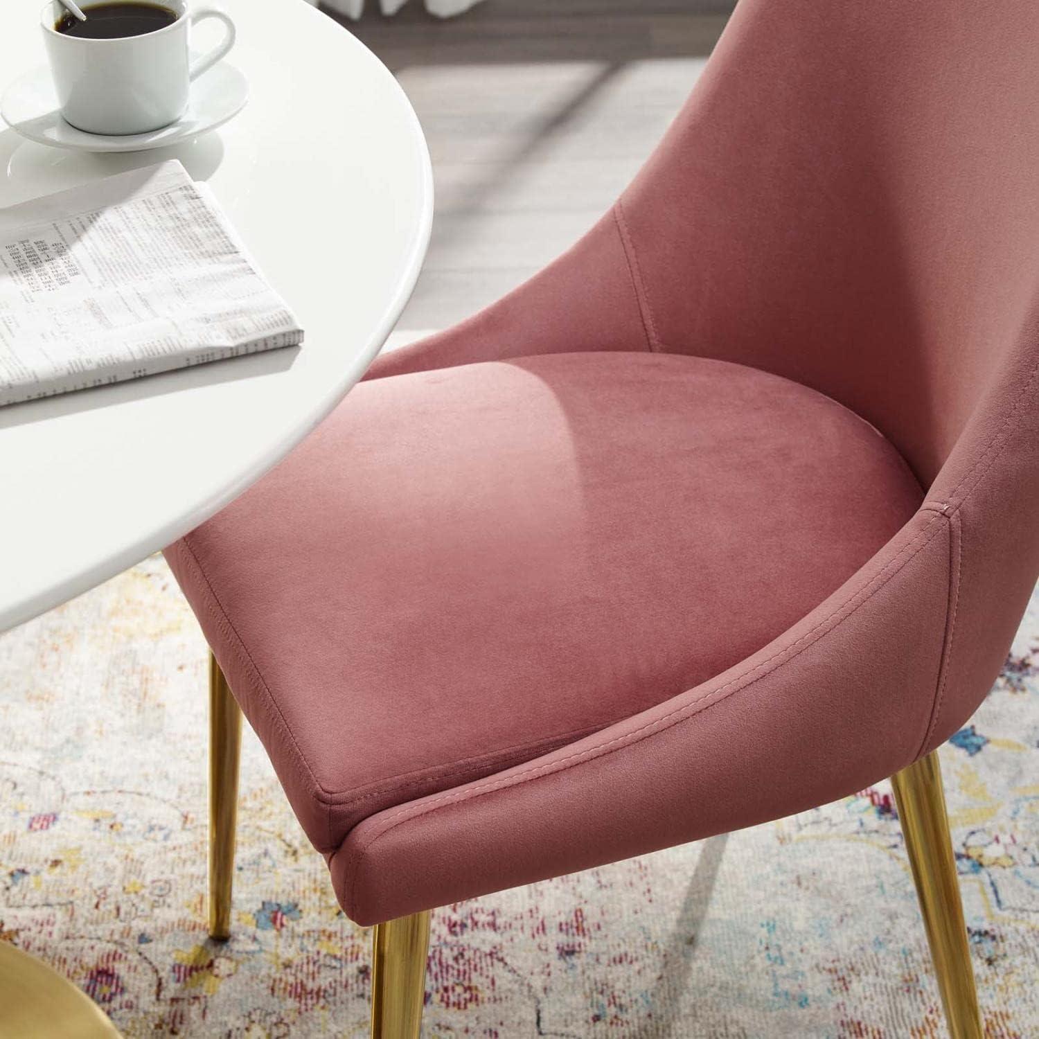 Modway Viscount Modern Accent Performance Velvet Dining Chair - Dusty Rose