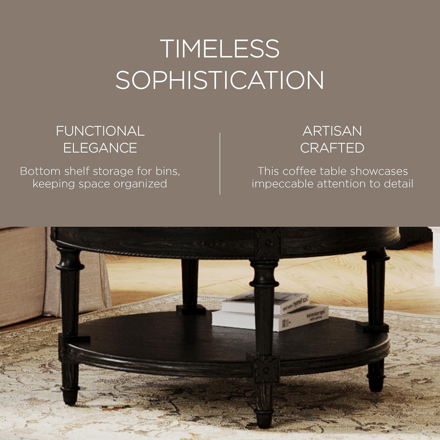 Maven Lane Pullman Round Wooden Coffee Table