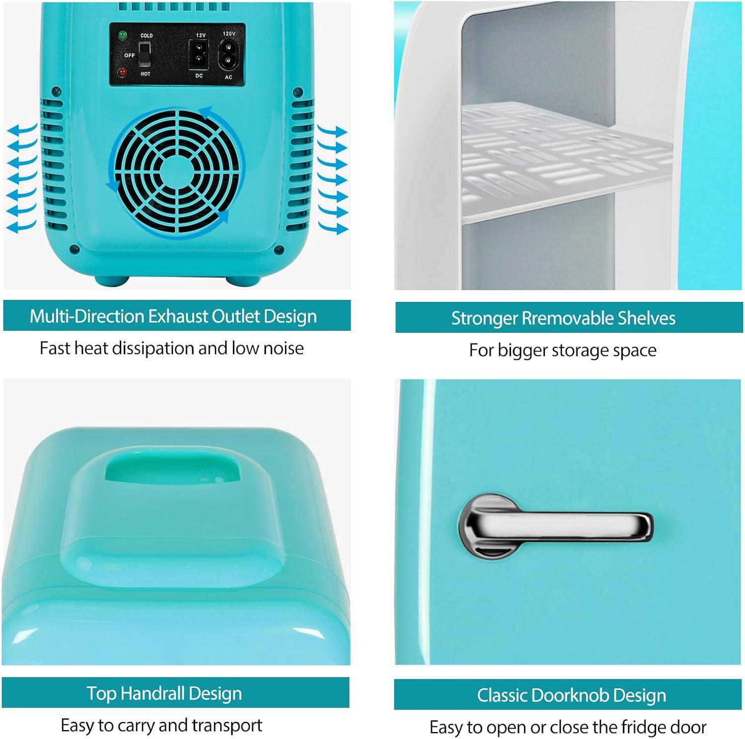 Caynel 6-Liter Portable Cooler/Warmer Mini Fridge