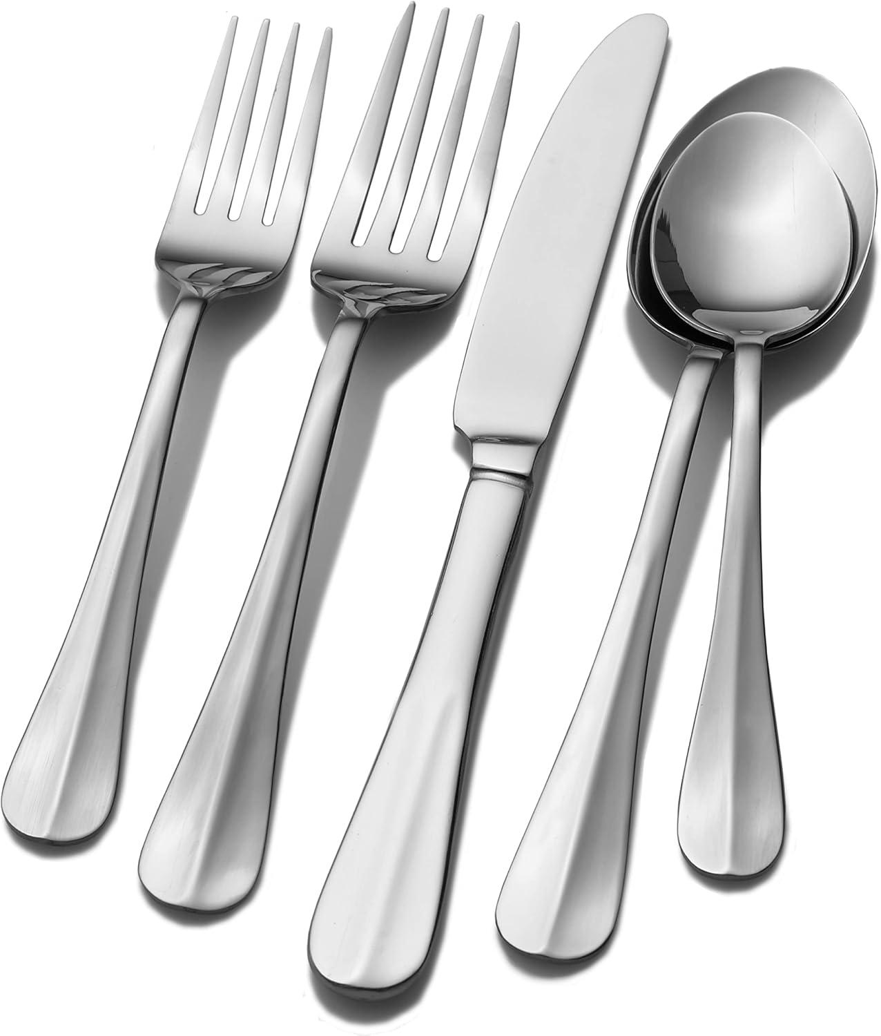 Simplicity 53-Piece Stainless Steel Flatware Set with Hostess Set