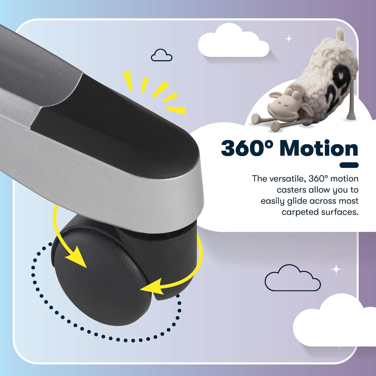 Amplify Executive Mesh Office Chair Seamless Light Gray - Serta: Ergonomic with Fixed Arms & Casters, Adjustable Height