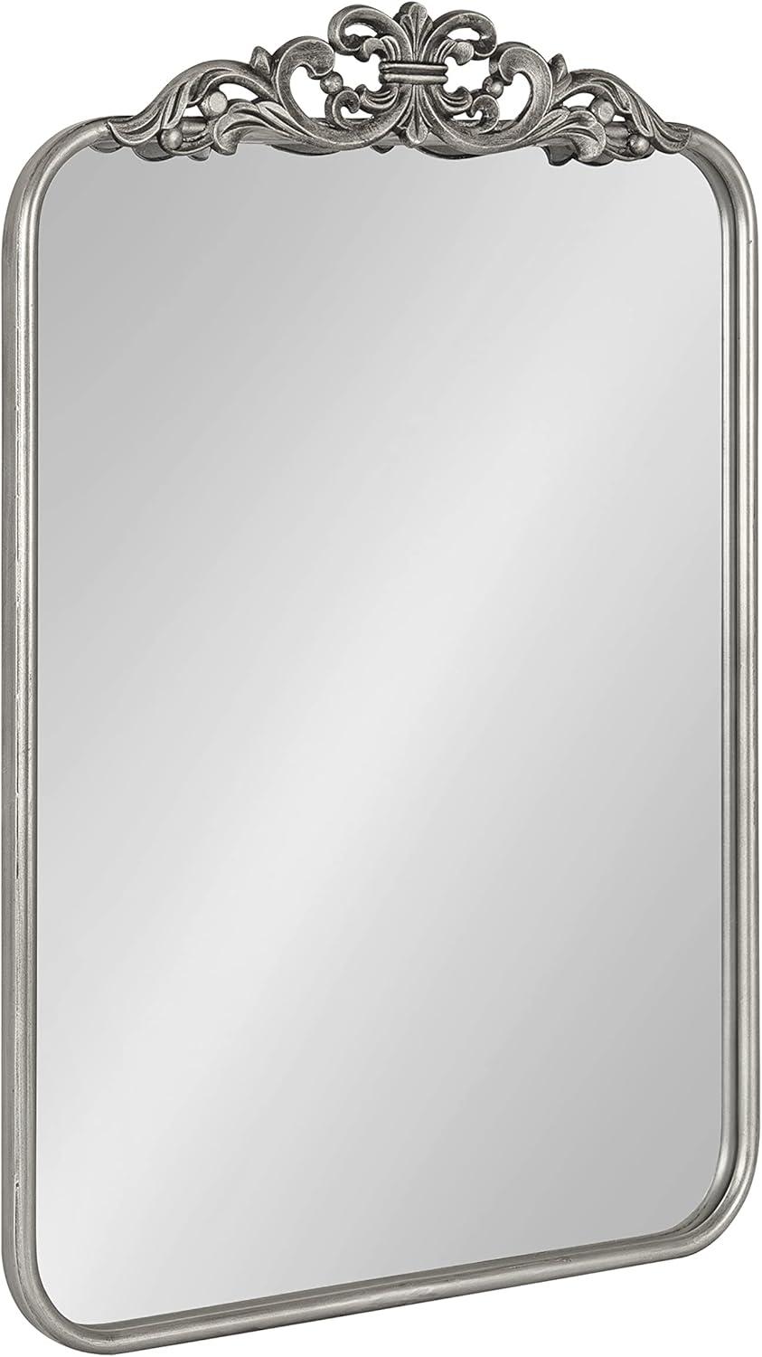 Kate and Laurel Laubry Ornate Framed Wall Mirror, 20x30, Silver