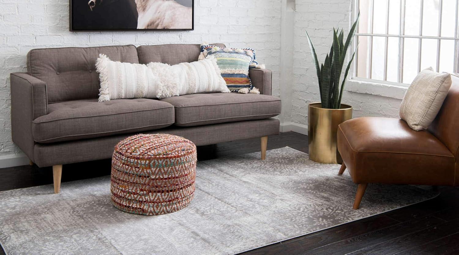 Unique Loom 3' 3 x 5' 3 Rectangle Sofia Light Gray Area Rug
